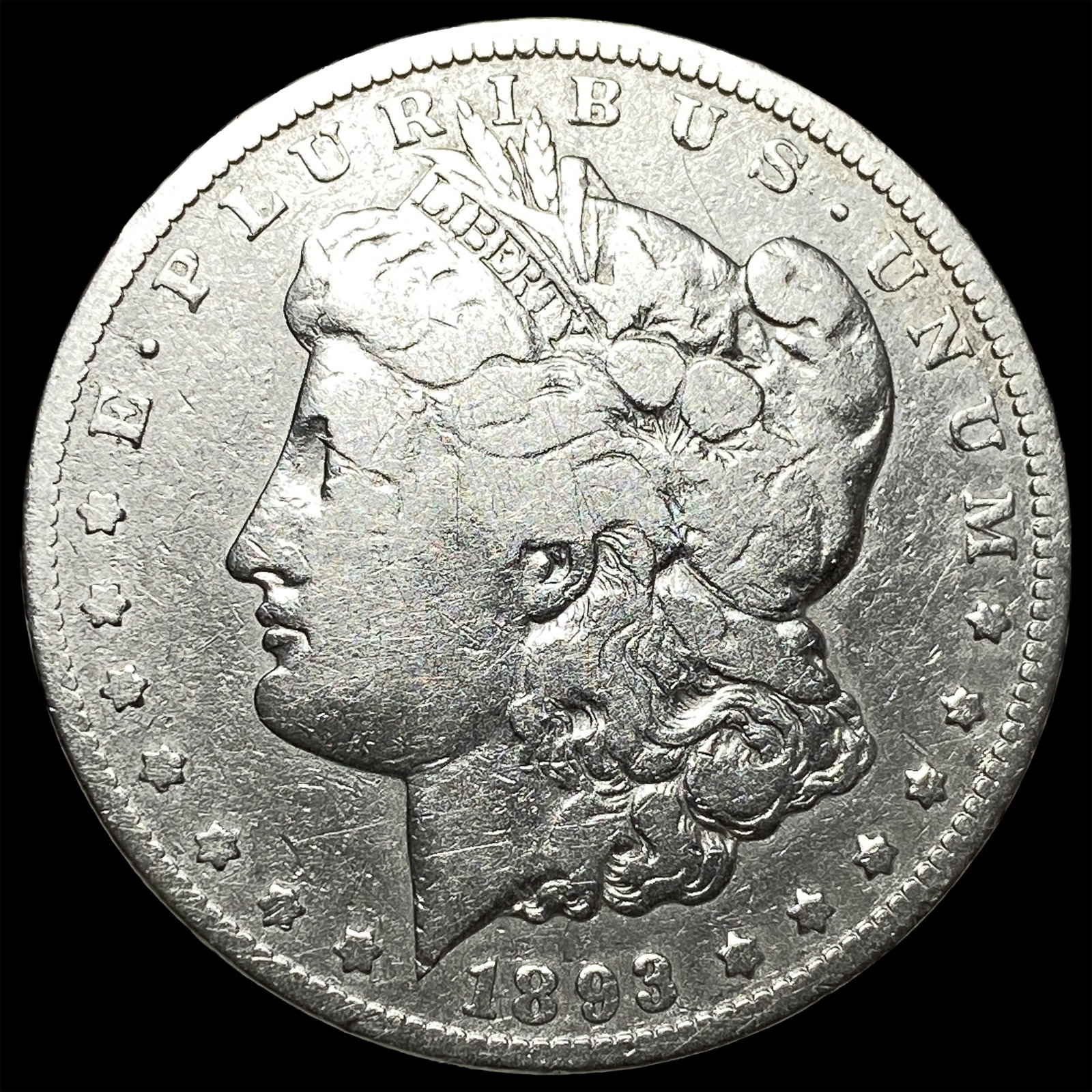 1893-CC Silver Morgan Dollar LIGHTLY CIRCULATED (1 of 2)