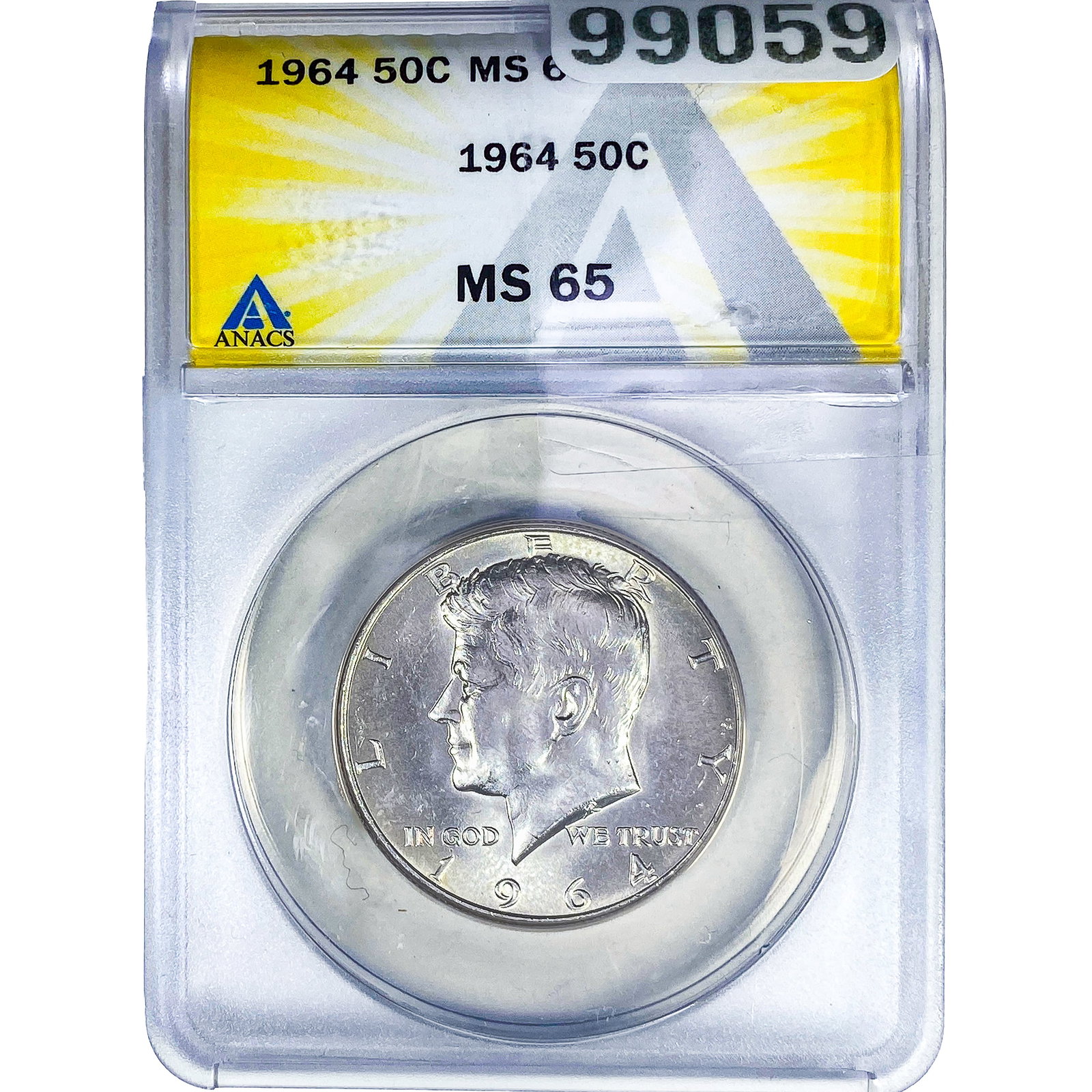 1964 Kennedy Half Dollar ANACS MS65: 1964 Kennedy Half Dollar ANACS MS65