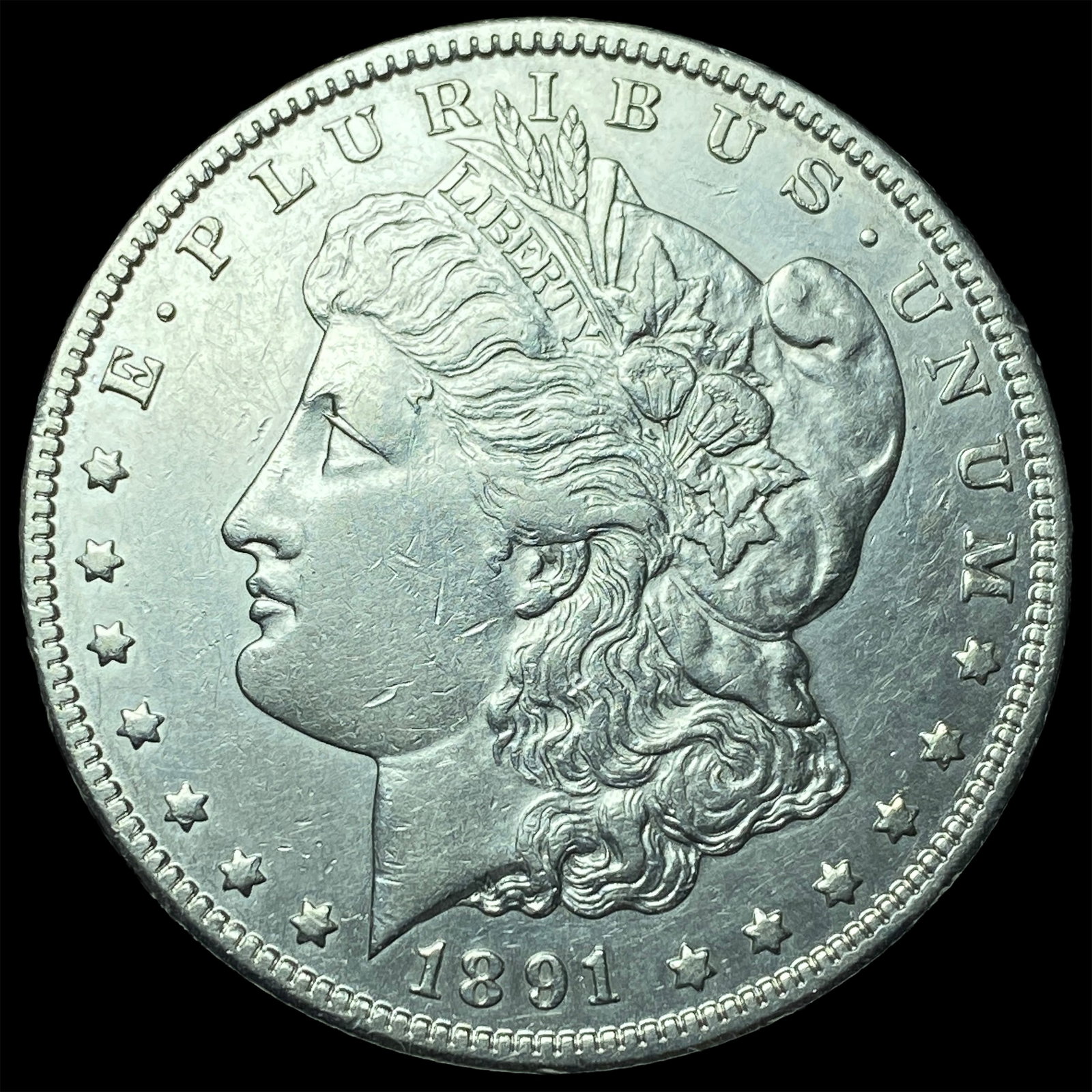 1891-CC Silver Morgan Dollar NEARLY UNCIRCULATED (1 of 2)
