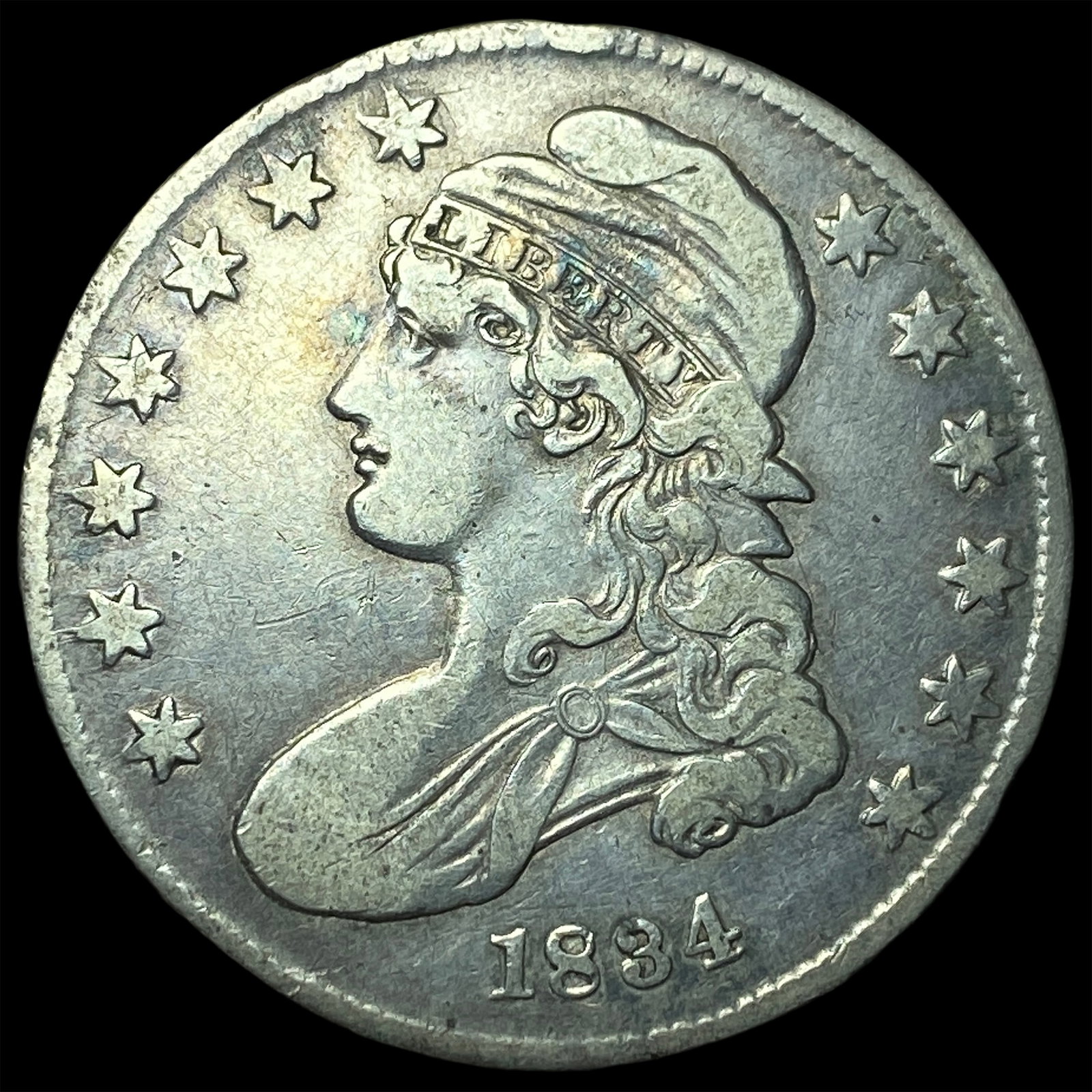 1834 Capped Bust Half Dollar CLOSELY UNCIRCULATED: 1834 Capped Bust Half Dollar CLOSELY UNCIRCULATED