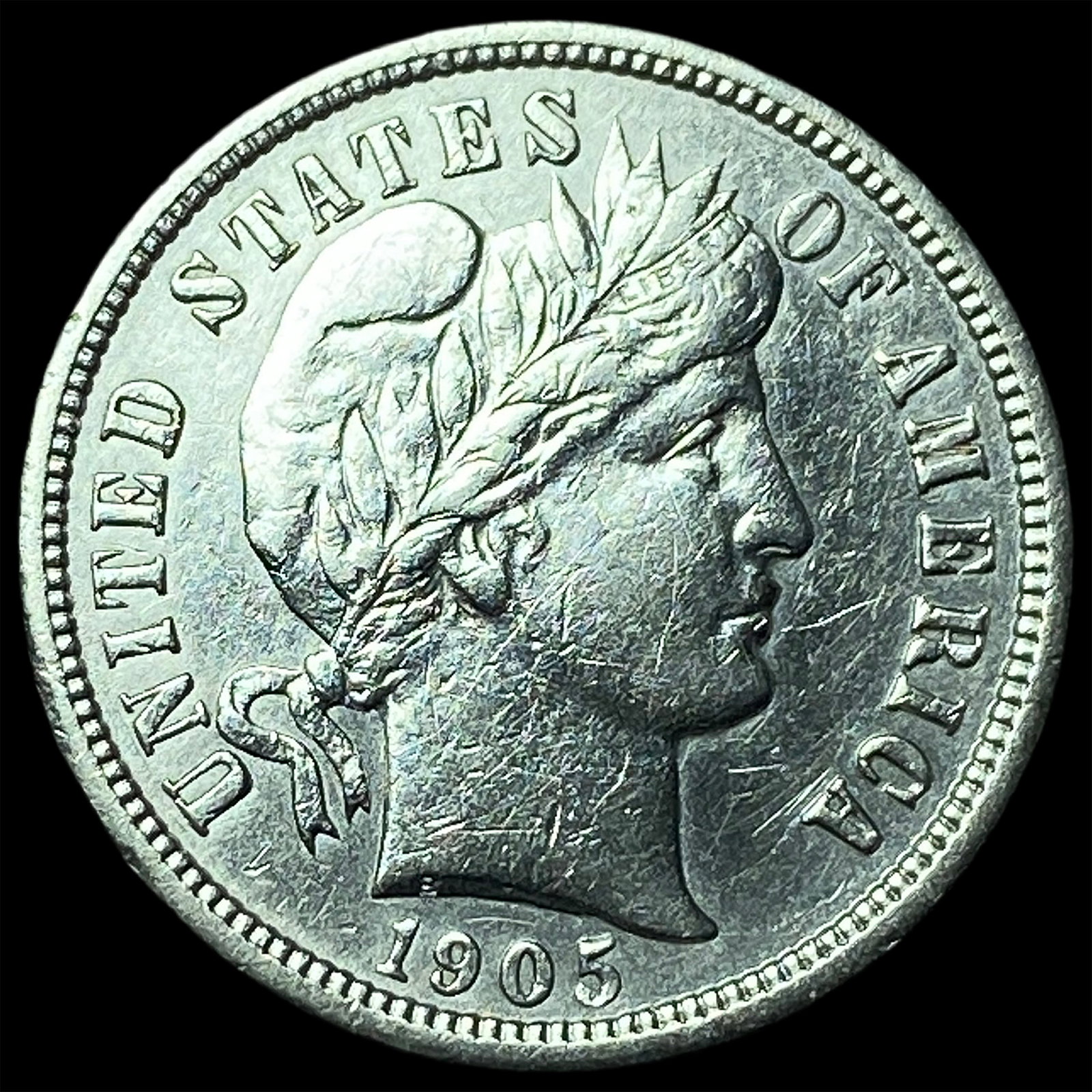 1905-S Silver Barber Dime UNCIRCULATED: 1905-S Silver Barber Dime UNCIRCULATED
