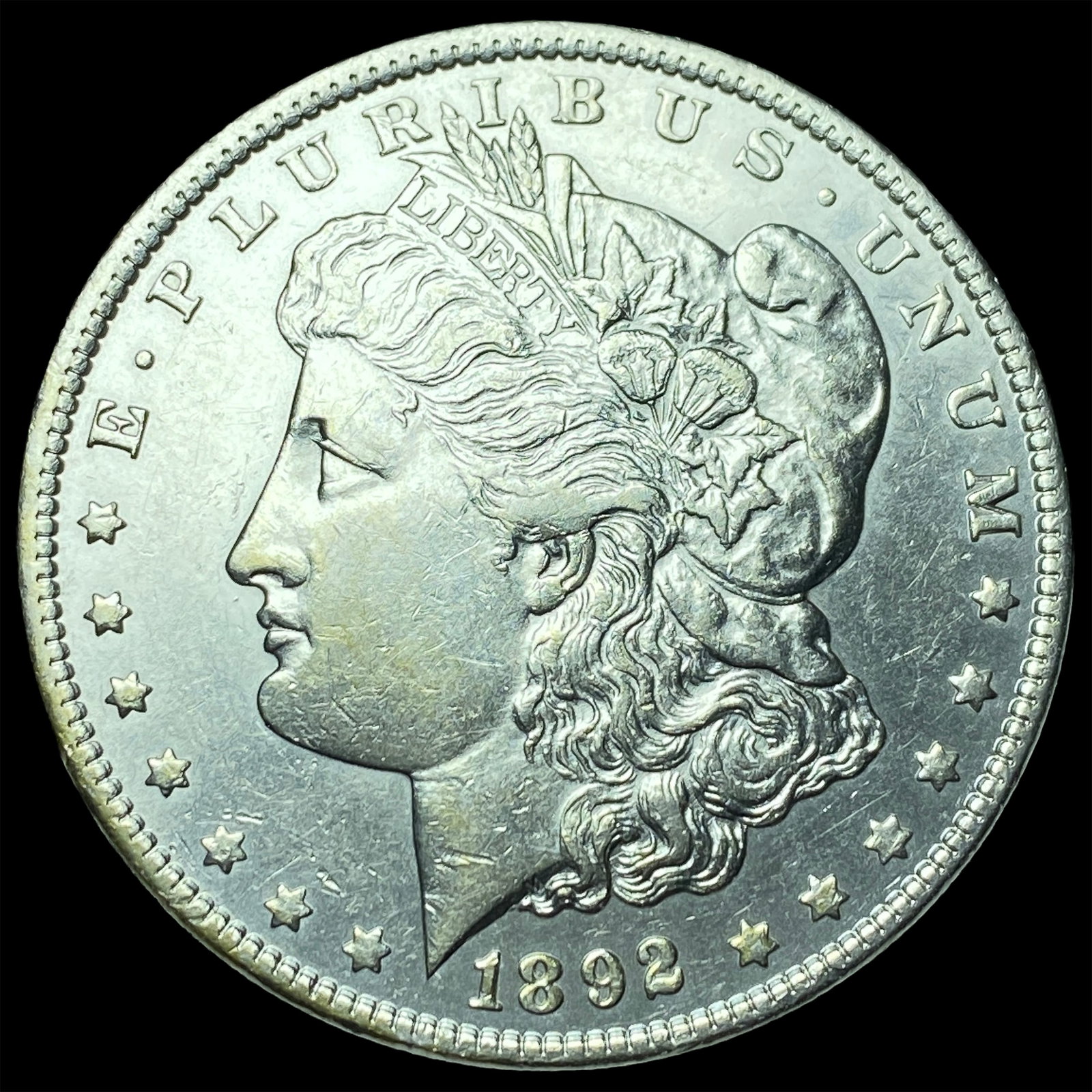 1892 Silver Morgan Dollar CLOSELY UNCIRCULATED: 1892 Silver Morgan Dollar CLOSELY UNCIRCULATED