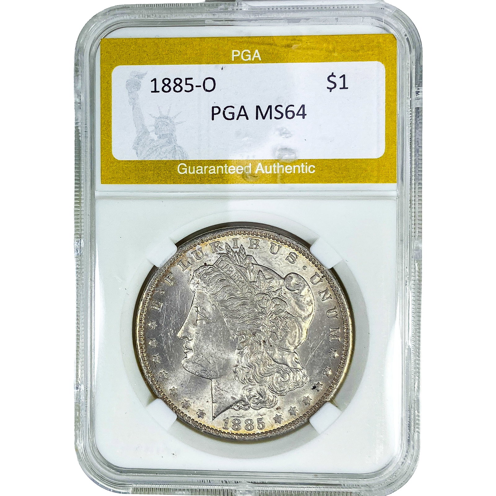 1885-O Morgan Silver Dollar PGA MS64: 1885-O Morgan Silver Dollar PGA MS64