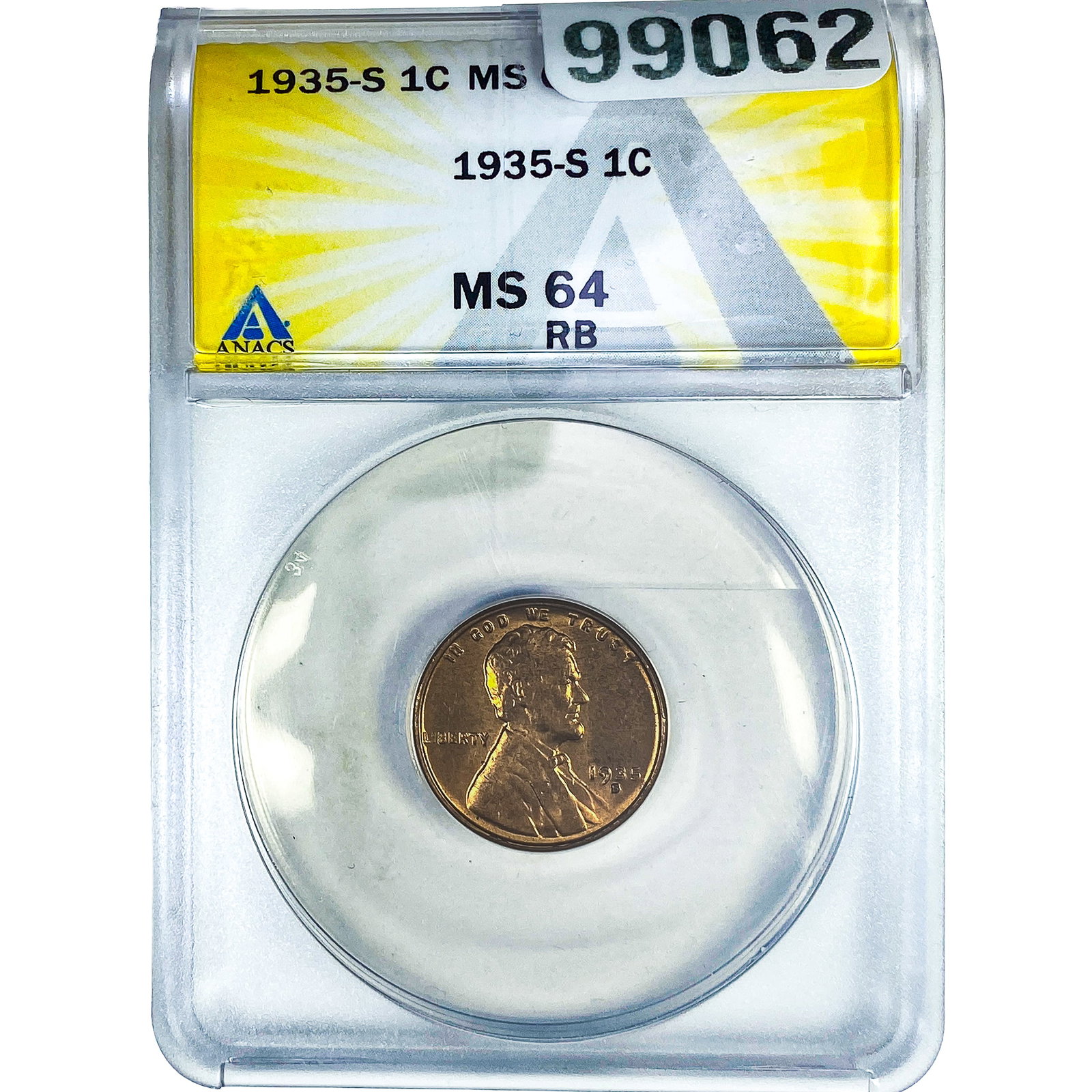 1935-S Wheat Cent ANACS MS64 RB (1 of 2)