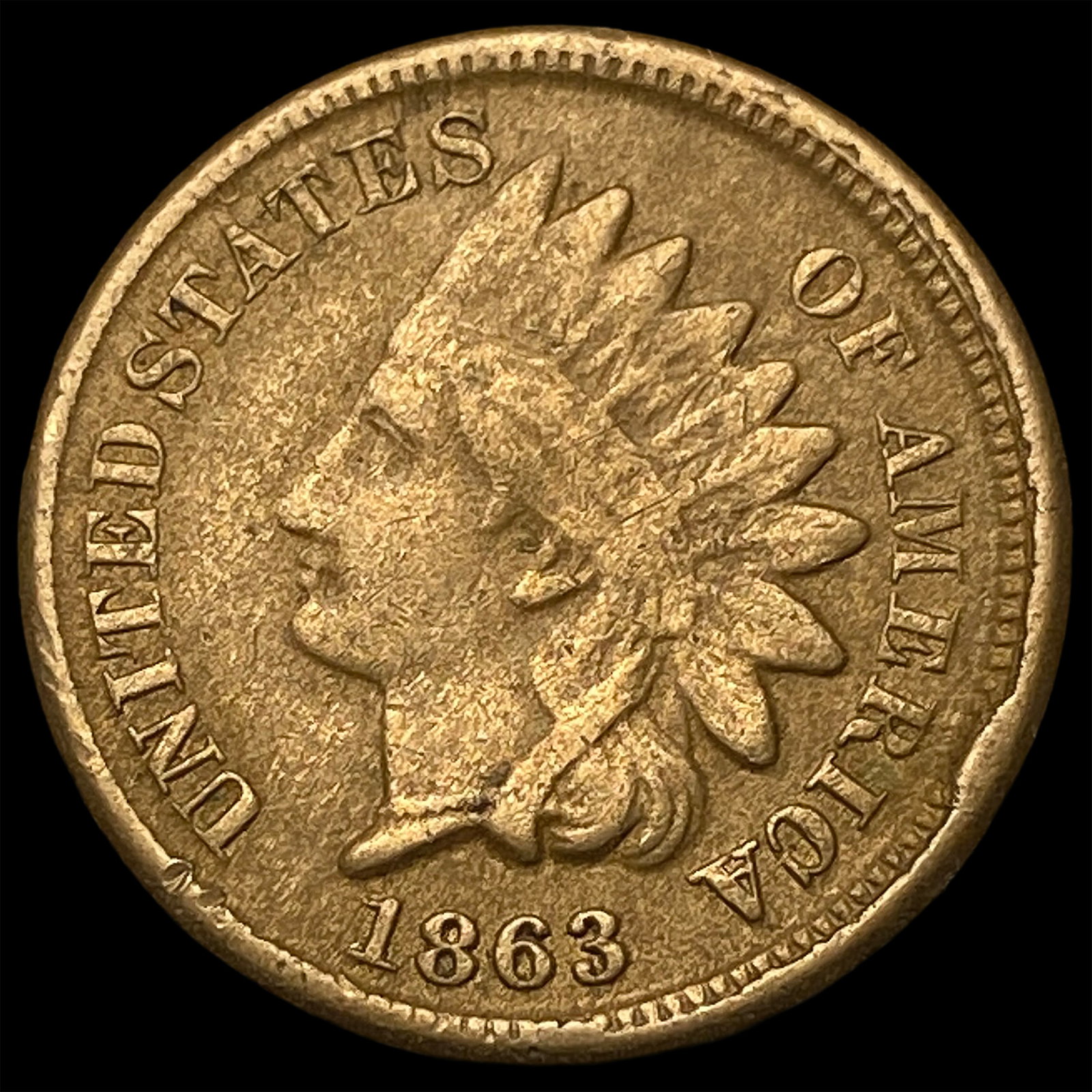 1863 Indian Head Cent LIGHTLY CIRCULATED (1 of 2)