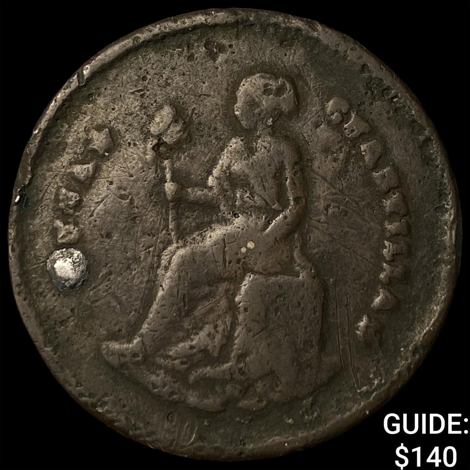 1862 Mexico Jaliscio Copper 1/4 Real KM 3553: 1862 Mexico Jaliscio Copper 1/4 Real KM 3553