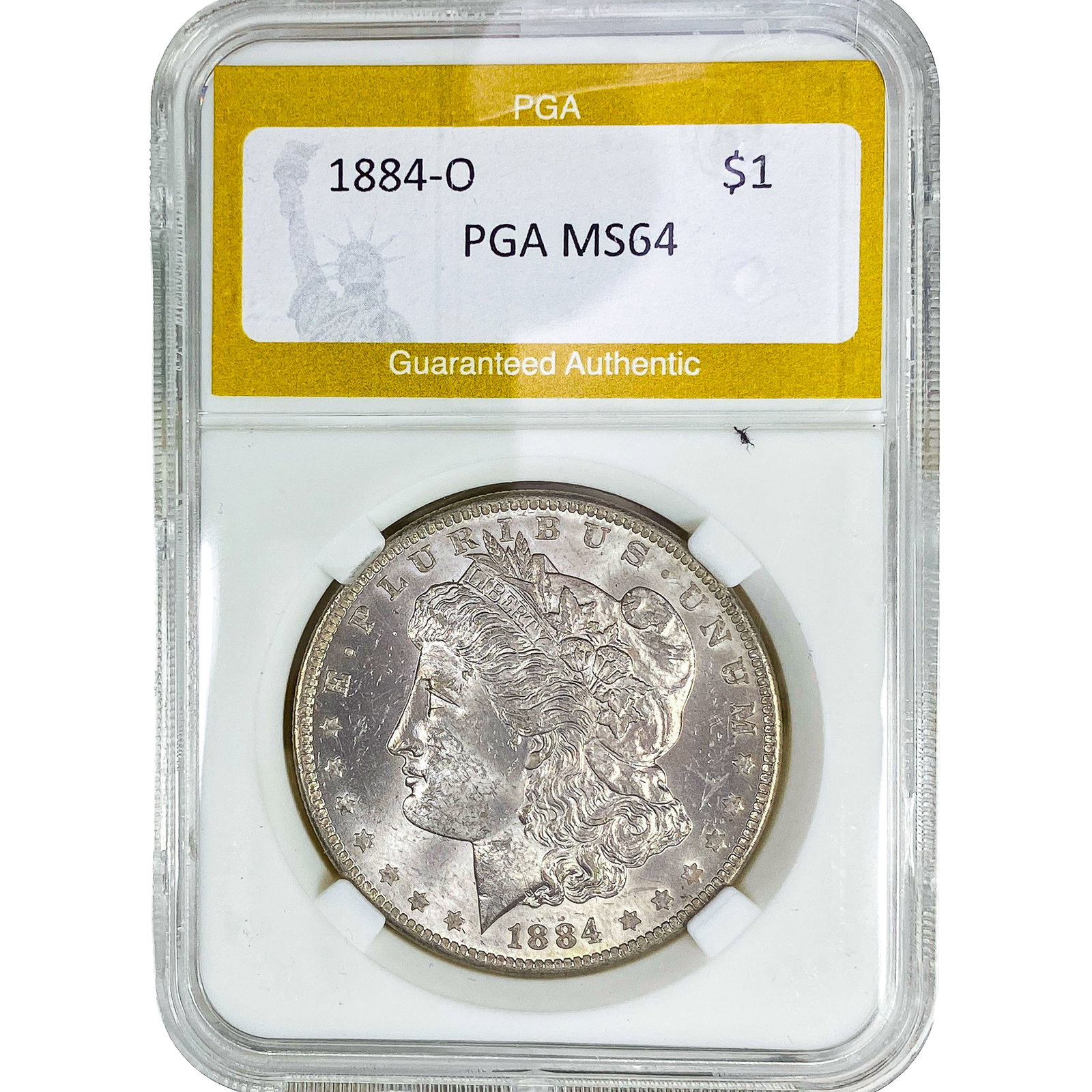 1884-O Morgan Silver Dollar PGA MS64: 1884-O Morgan Silver Dollar PGA MS64