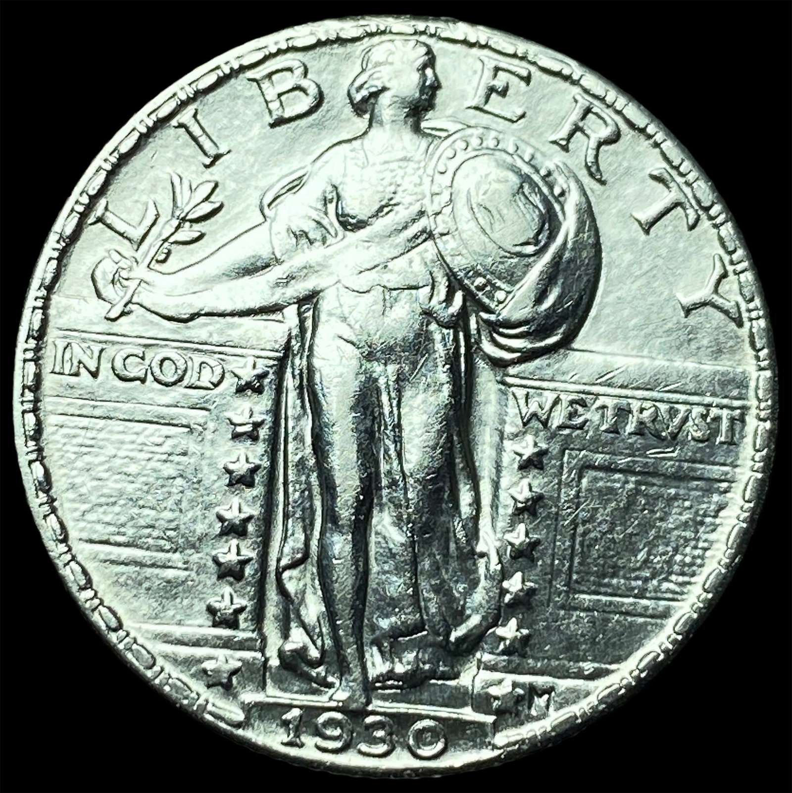 1930 Standing Liberty Silver Quarter NICELY CIRCULATED: 1930 Standing Liberty Silver Quarter NICELY CIRCULATED