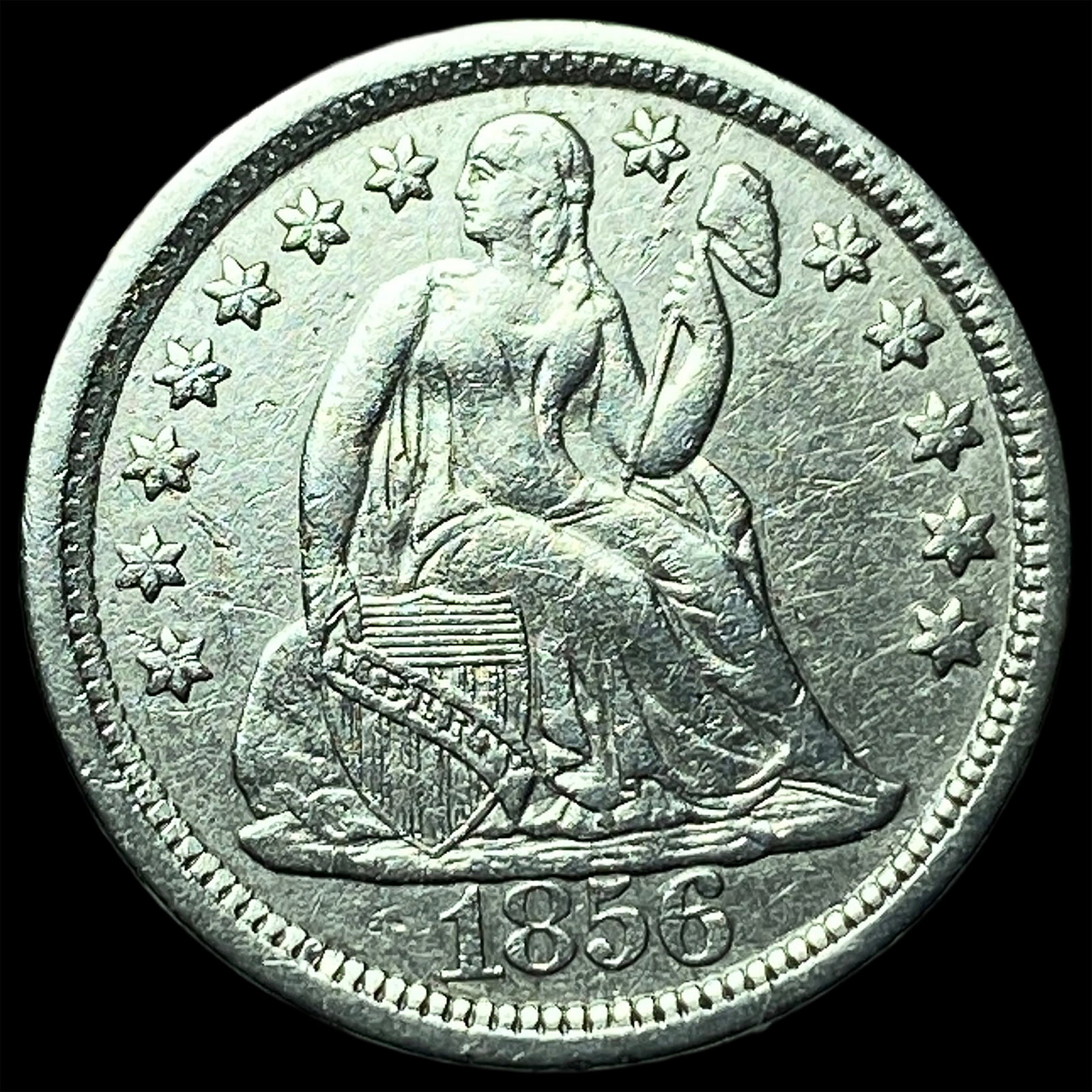 1856 Seated Liberty Dime CLOSELY UNCIRCULATED: 1856 Seated Liberty Dime CLOSELY UNCIRCULATED