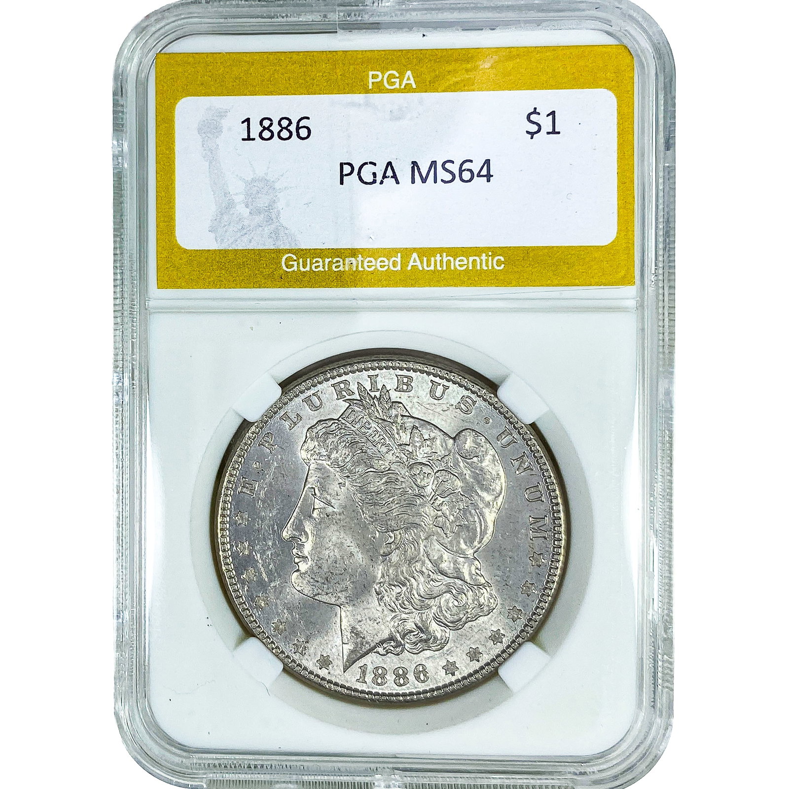 1886 Morgan Silver Dollar PGA MS64: 1886 Morgan Silver Dollar PGA MS64