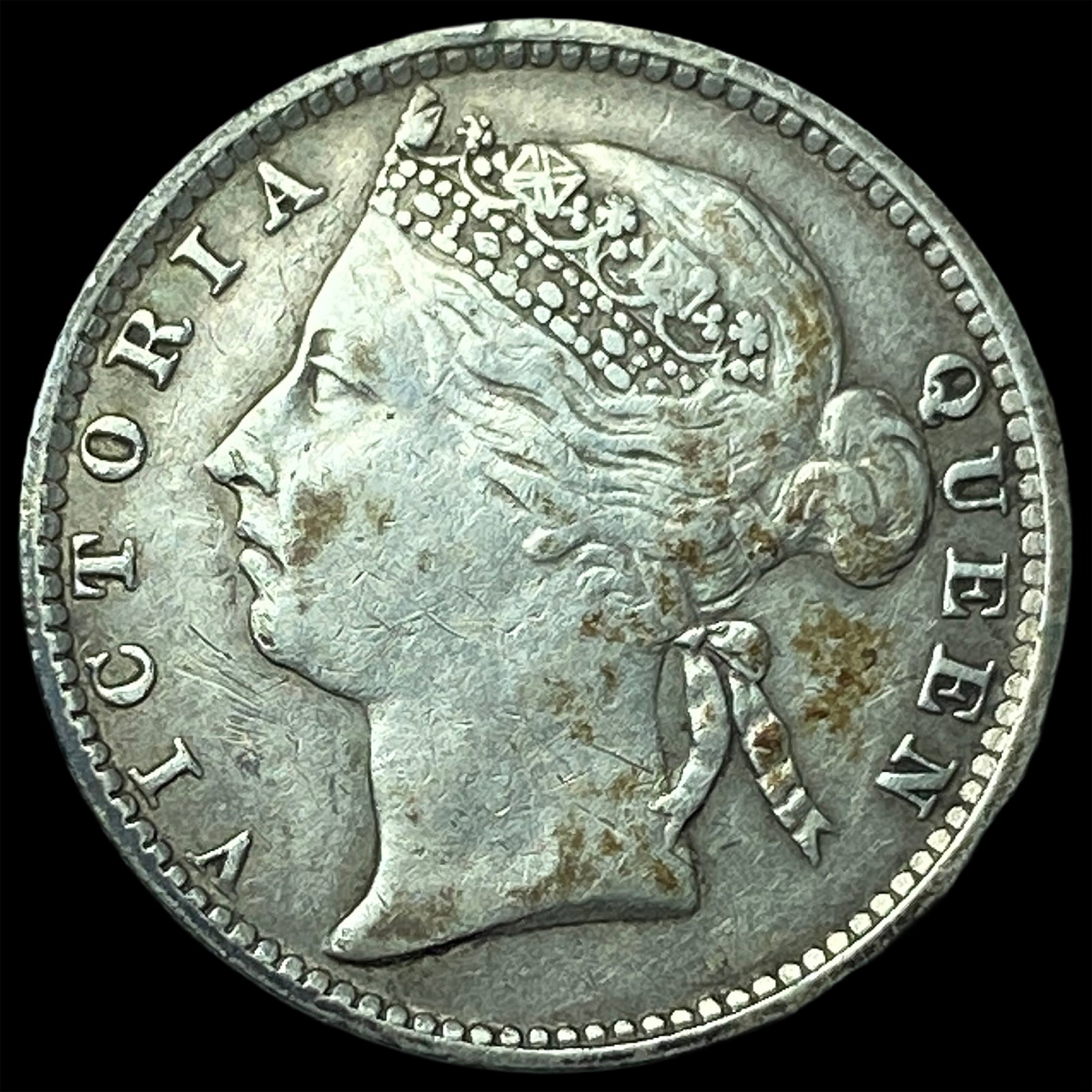 1896 Straits Settlements Silver 10 Cents LIGHTLY CIRCULATED (1 of 2)