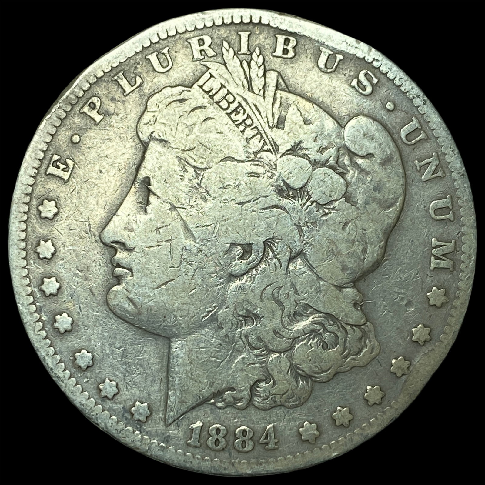 1884-S Silver Morgan Dollar LIGHTLY CIRCULATED: 1884-S Silver Morgan Dollar LIGHTLY CIRCULATED