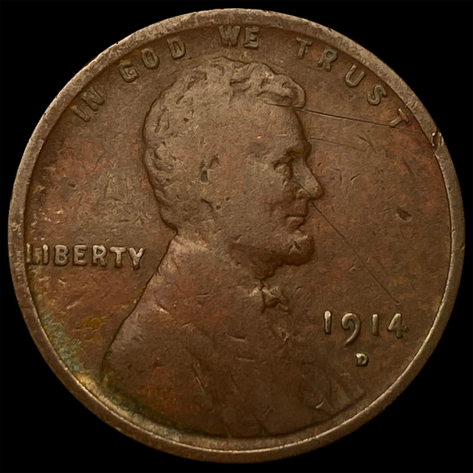 1914-D Lincoln Wheat Cent LIGHTLY CIRCULATED: 1914-D Lincoln Wheat Cent LIGHTLY CIRCULATED