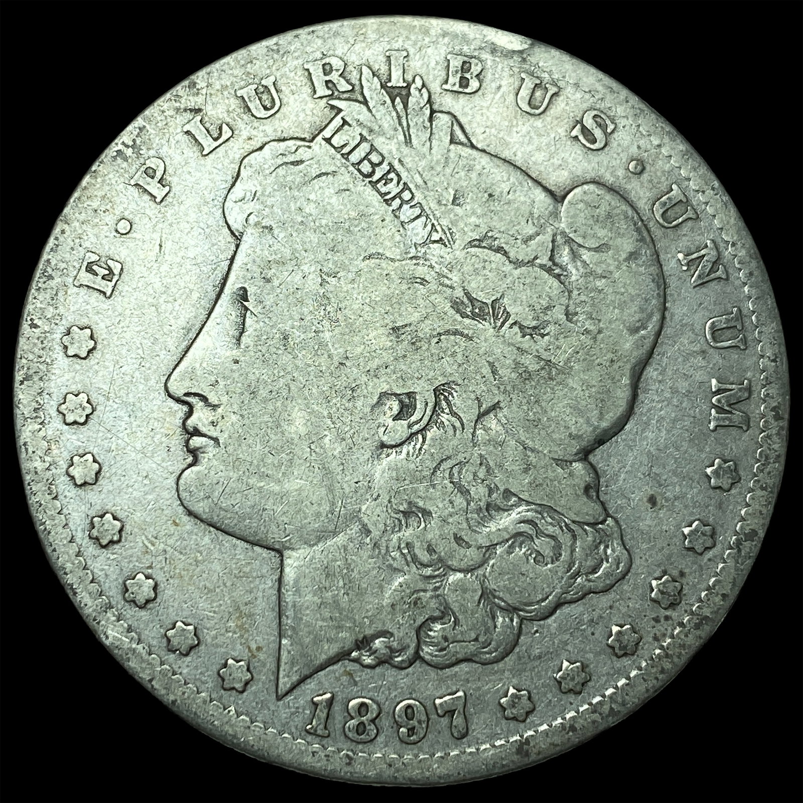 1897-S Silver Morgan Dollar LIGHTLY CIRCULATED: 1897-S Silver Morgan Dollar LIGHTLY CIRCULATED