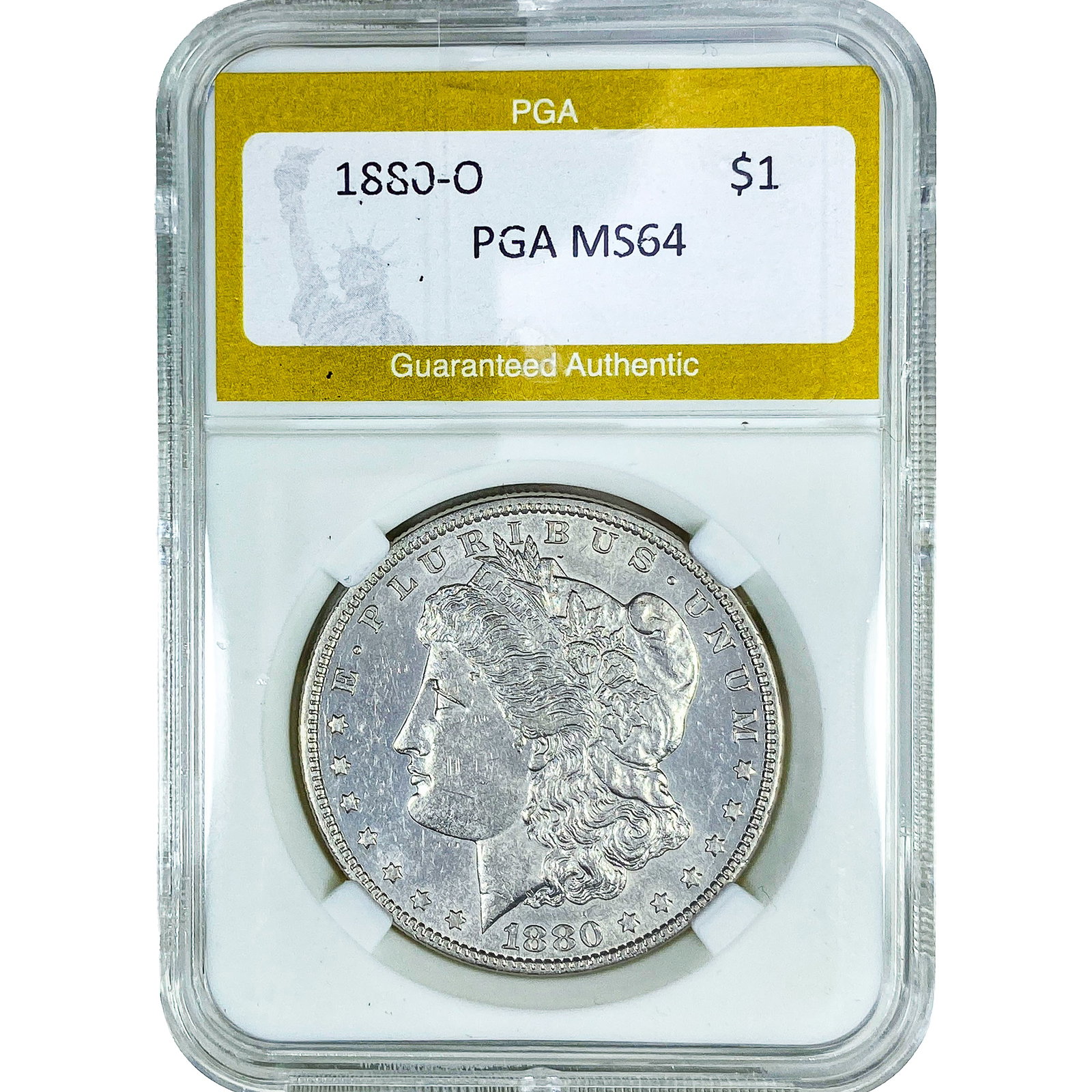 1880-O Morgan Silver Dollar PGA MS64: 1880-O Morgan Silver Dollar PGA MS64