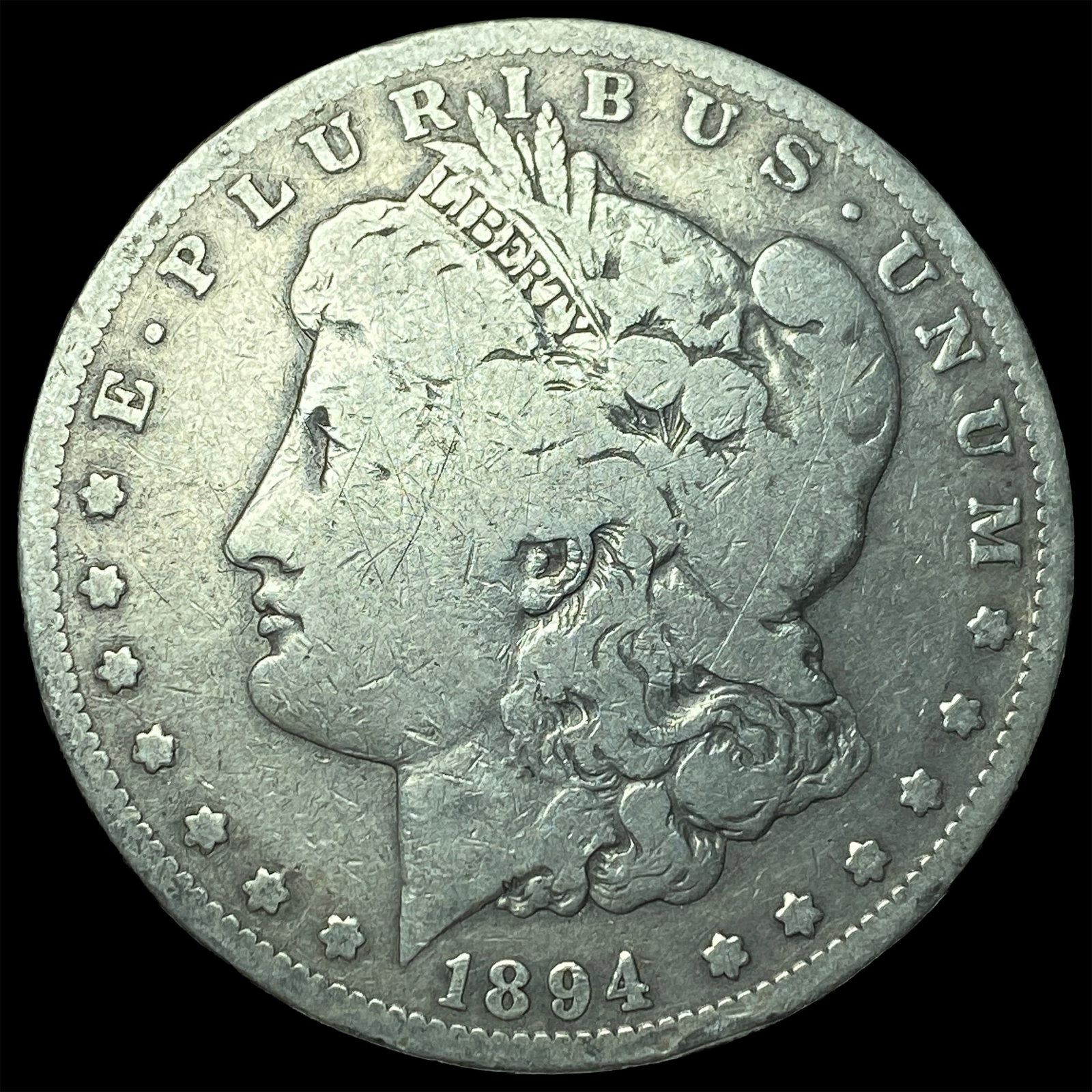 1894-S Silver Morgan Dollar LIGHTLY CIRCULATED: 1894-S Silver Morgan Dollar LIGHTLY CIRCULATED