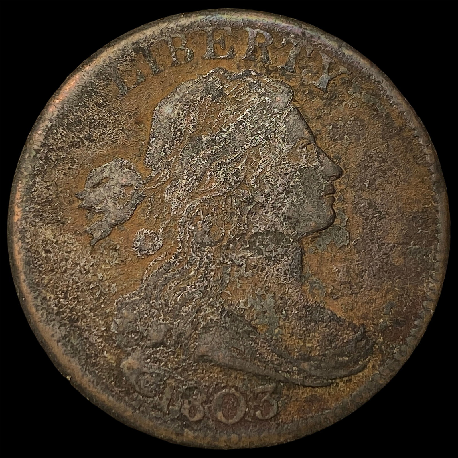 1803 Draped Bust Large Cent NICELY CIRCULATED: 1803 Draped Bust Large Cent NICELY CIRCULATED