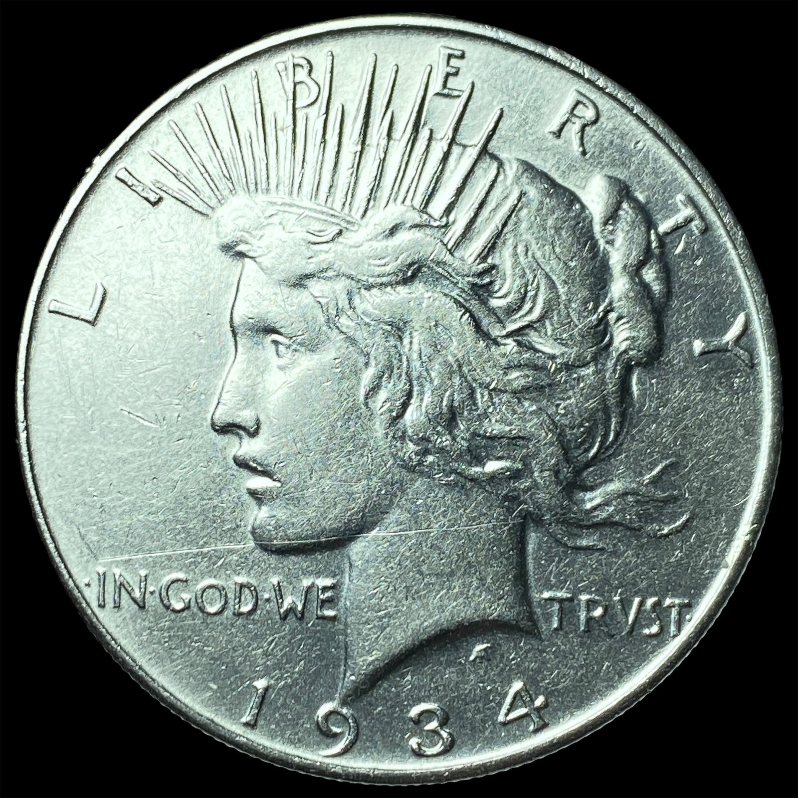 1934 Silver Peace Dollar CLOSELY UNCIRCULATED: 1934 Silver Peace Dollar CLOSELY UNCIRCULATED