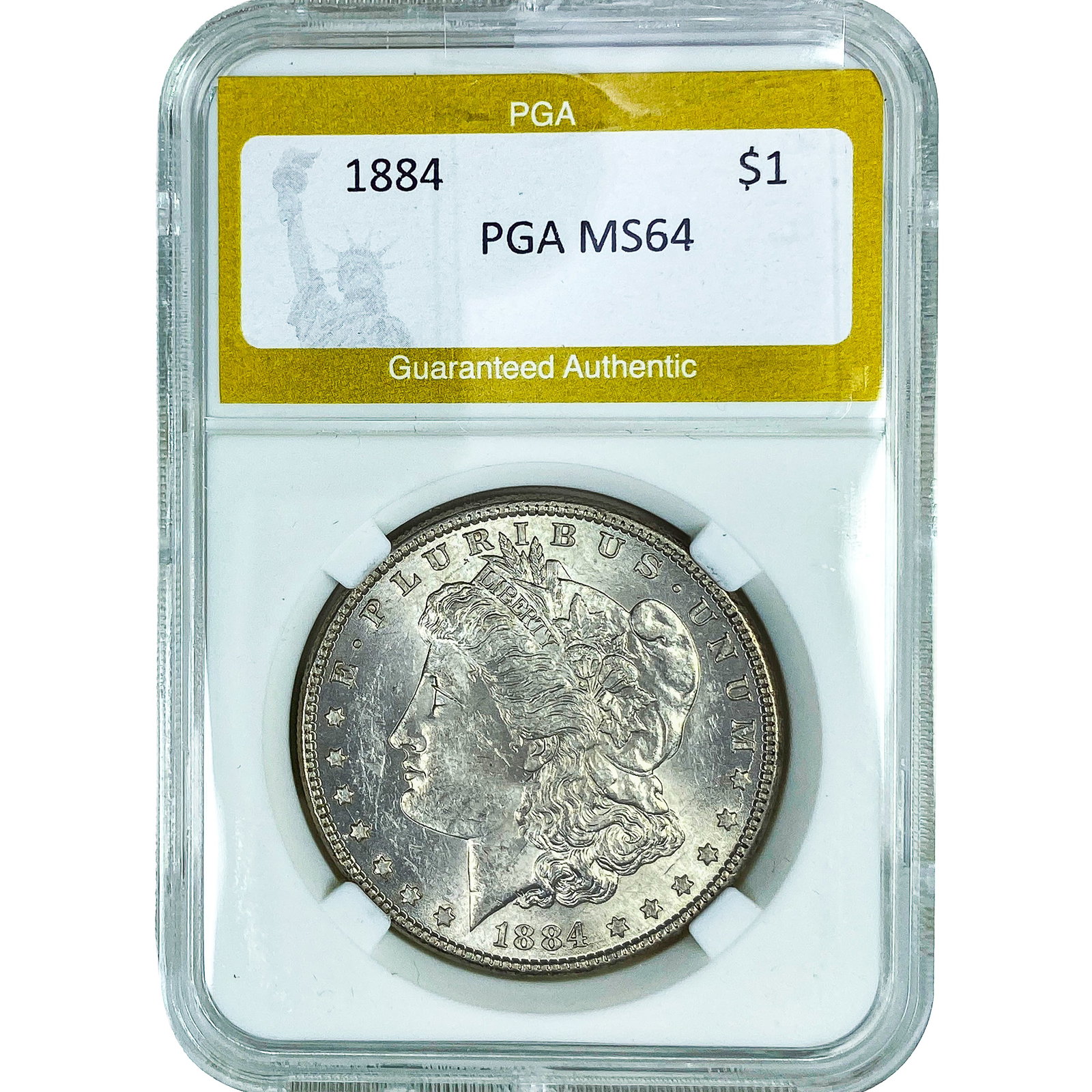 1884 Morgan Silver Dollar PGA MS64: 1884 Morgan Silver Dollar PGA MS64