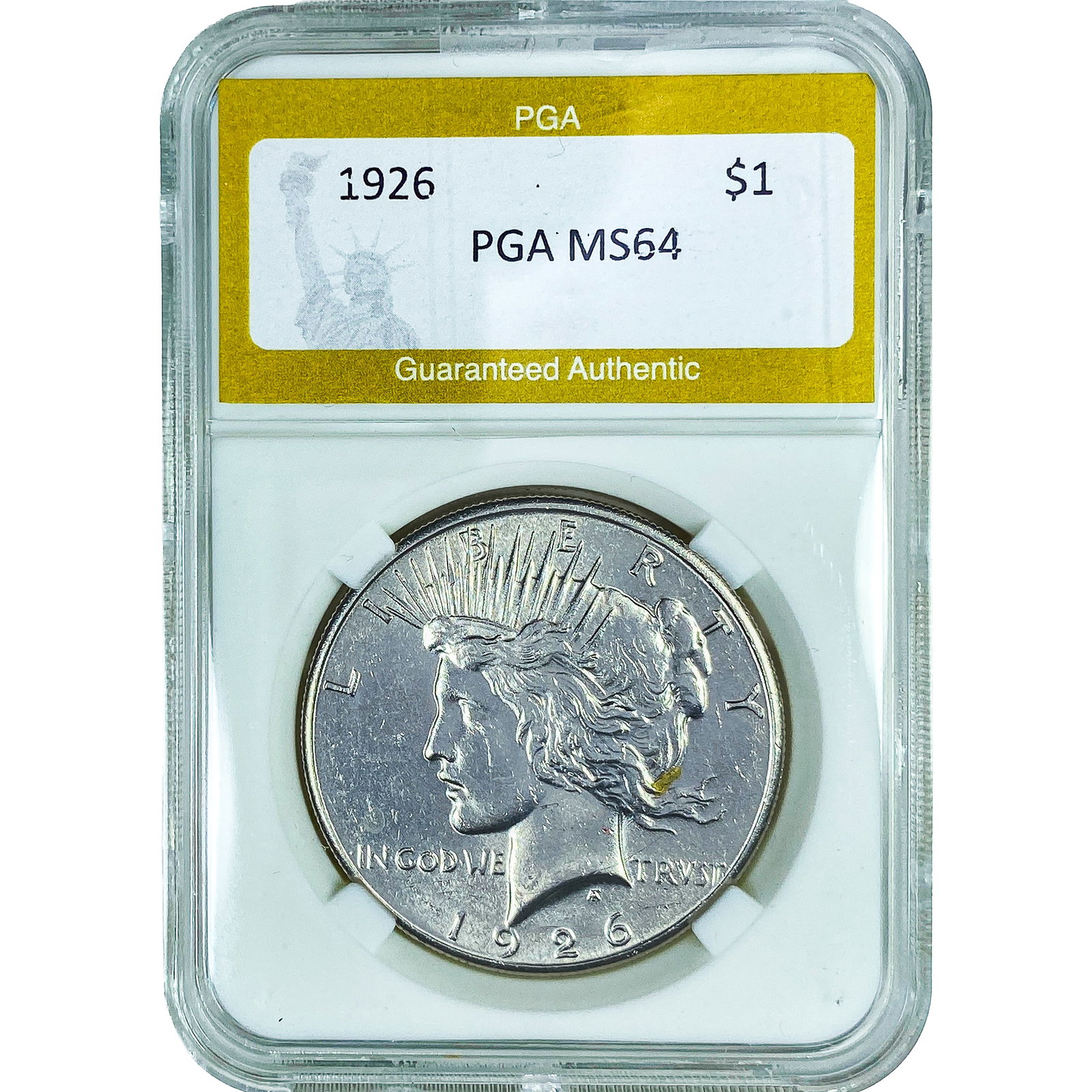 1926 Silver Peace Dollar PGA MS64: 1926 Silver Peace Dollar PGA MS64