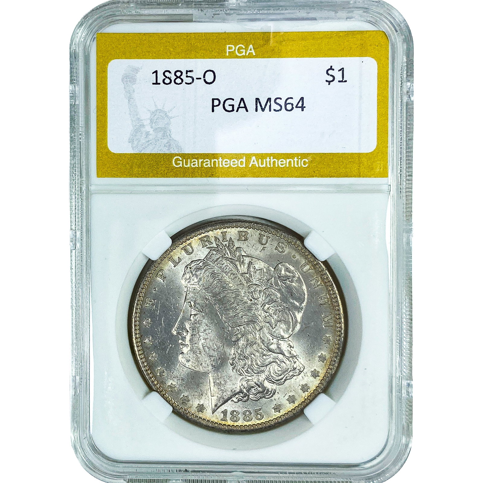1885-O Morgan Silver Dollar PGA MS64: 1885-O Morgan Silver Dollar PGA MS64