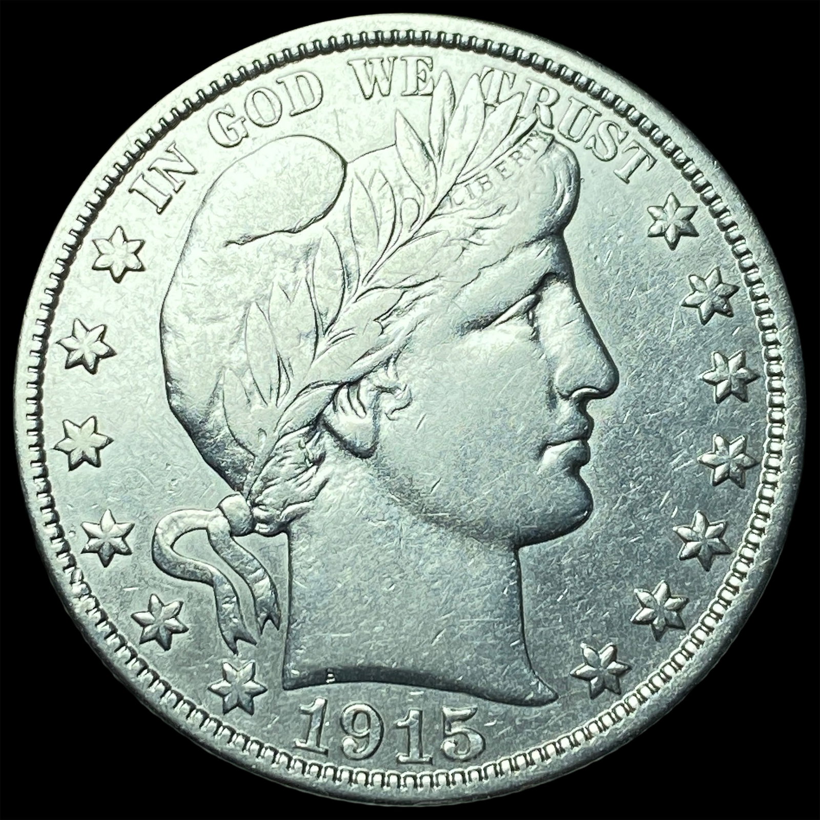 1915-S Silver Barber Half Dollar CLOSELY UNCIRCULATED (1 of 2)