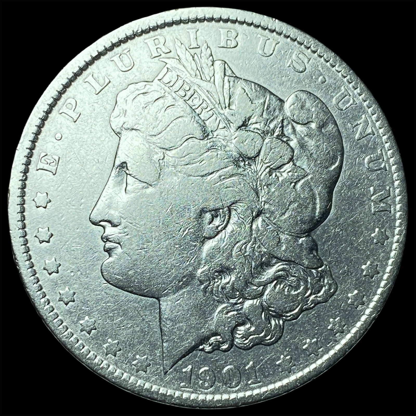 1901 Morgan Silver Dollar NEARLY UNCIRCULATED: 1901 Morgan Silver Dollar NEARLY UNCIRCULATED