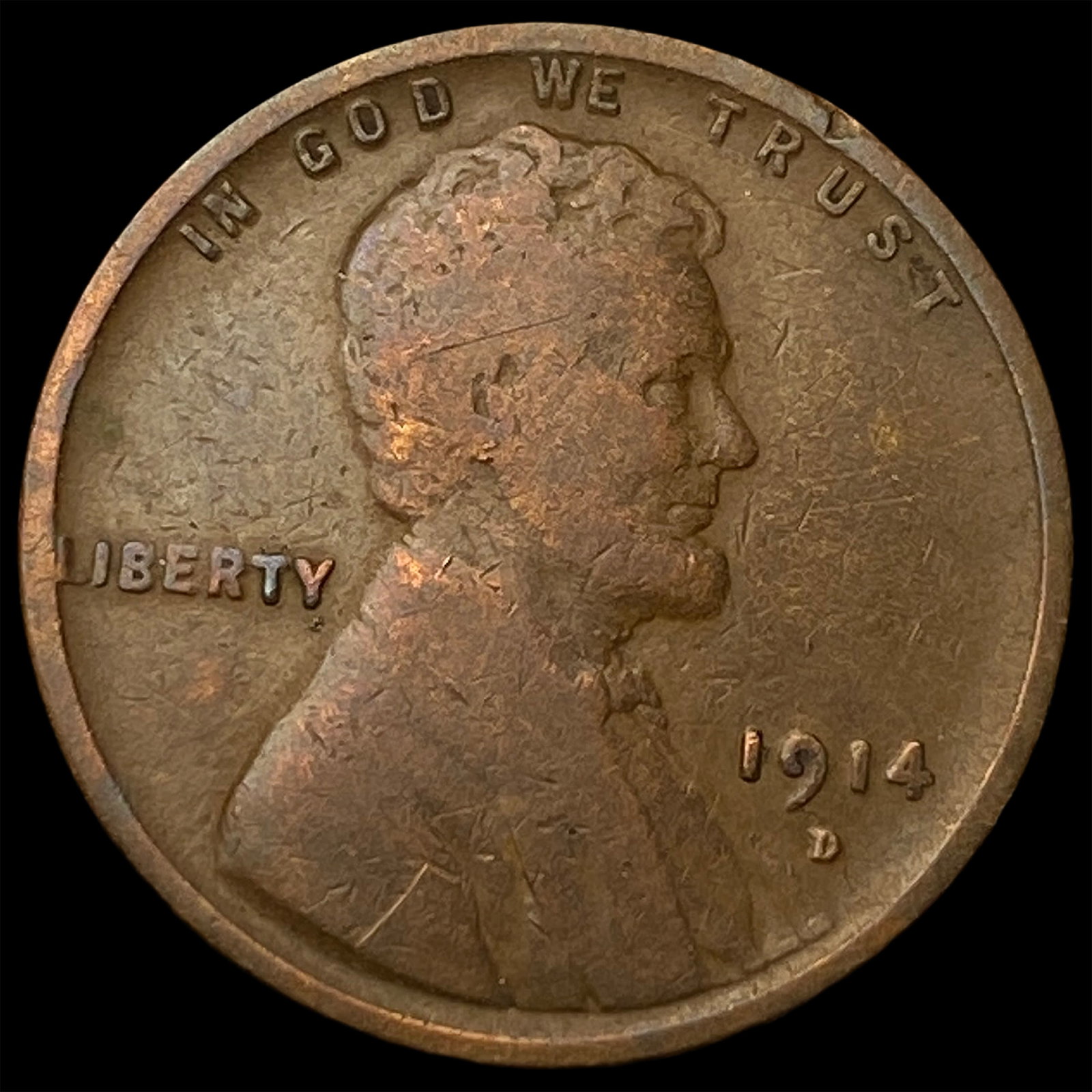 1914-D Lincoln Wheat Cent LIGHTLY CIRCULATED (1 of 2)