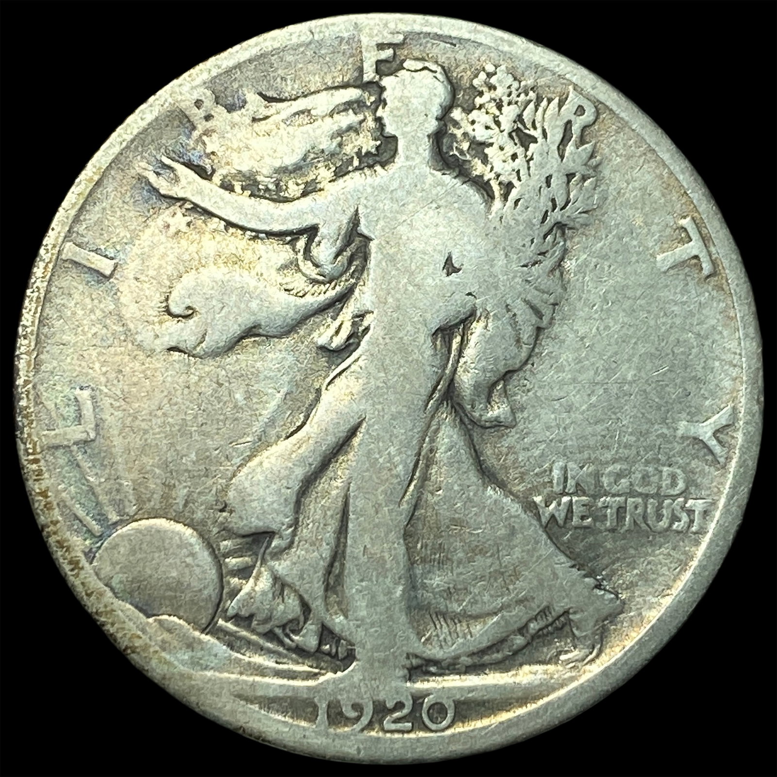 1920-D Silver Walking Liberty Half Dollar LIGHTLY CIRCULATED: 1920-D Silver Walking Liberty Half Dollar LIGHTLY CIRCULATED