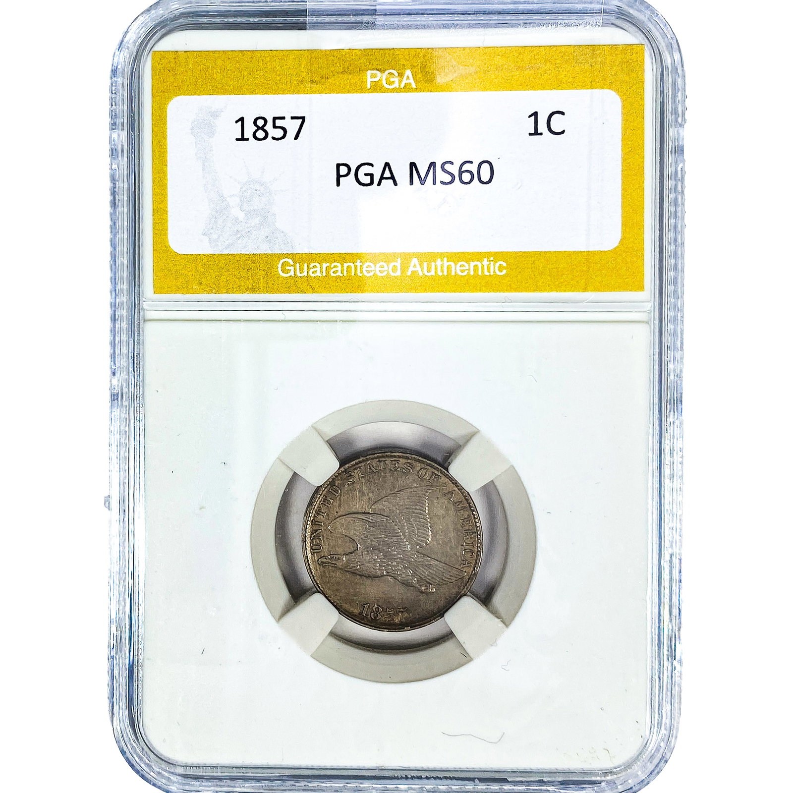 1857 Flying Eagle Cent PGA MS60: 1857 Flying Eagle Cent PGA MS60
