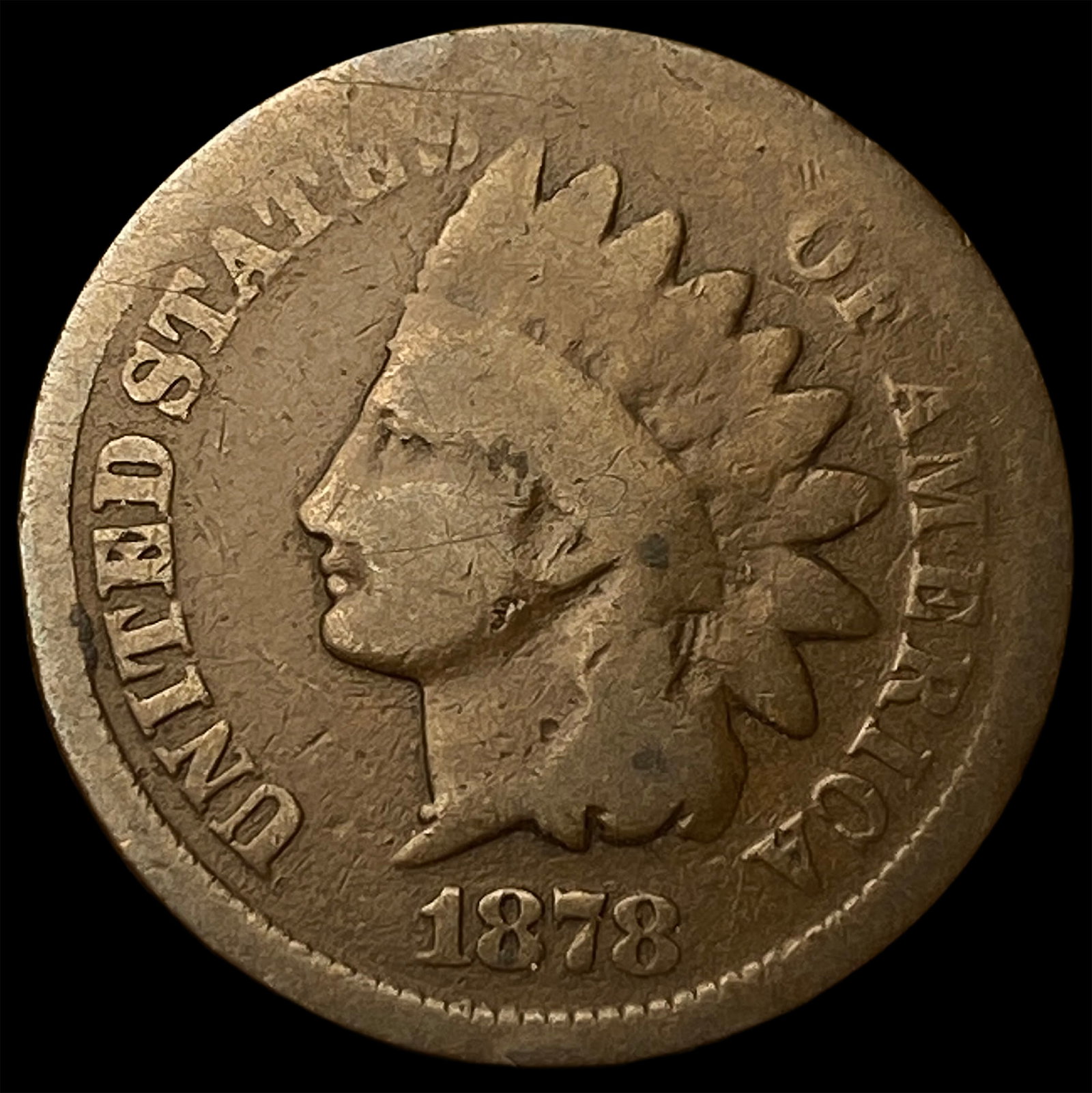1878 Indian Head Cent LIGHTLY CIRCULATED: 1878 Indian Head Cent LIGHTLY CIRCULATED
