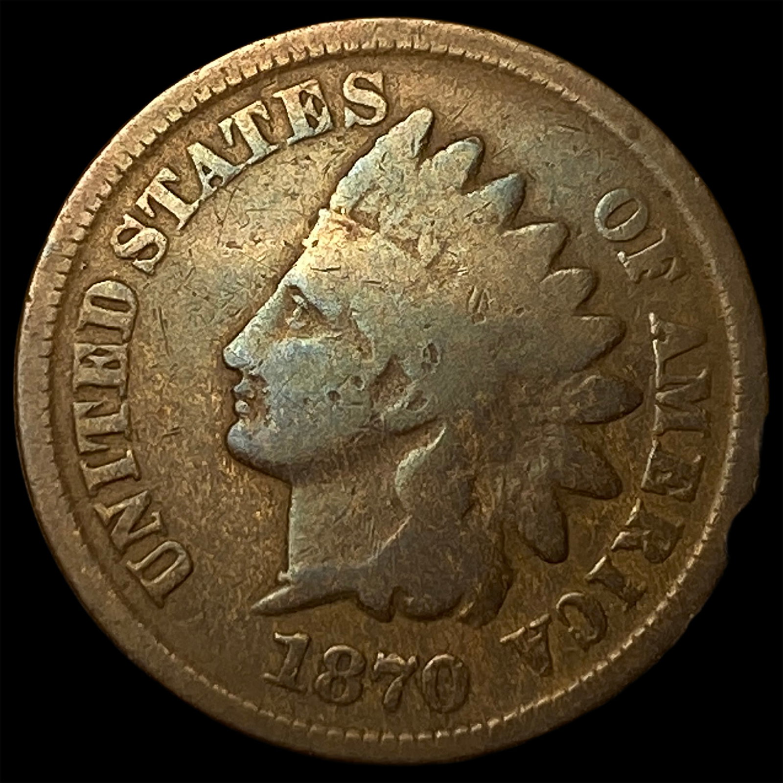1870 Indian Head Cent LIGHTLY CIRCULATED: 1870 Indian Head Cent LIGHTLY CIRCULATED