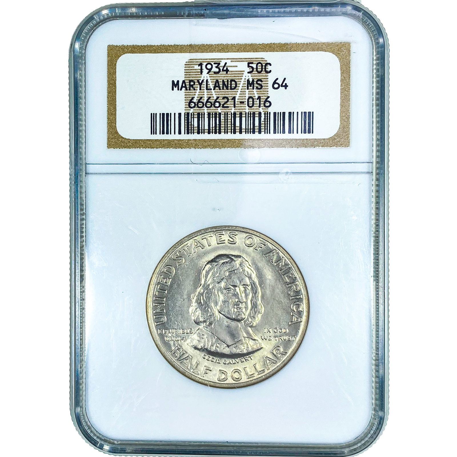 1934 Maryland Half Dollar NGC MS64: 1934 Maryland Half Dollar NGC MS64