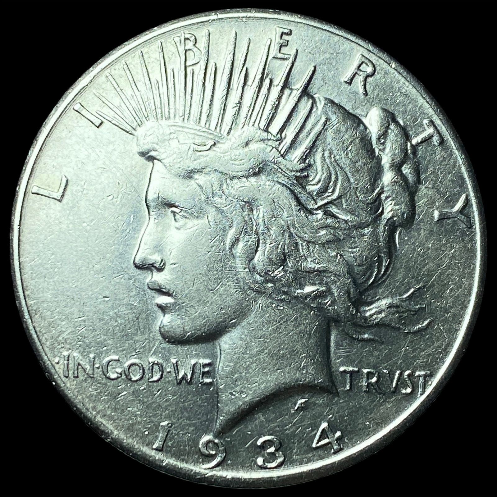 1934 Silver Peace Dollar CLOSELY UNCIRCULATED: 1934 Silver Peace Dollar CLOSELY UNCIRCULATED