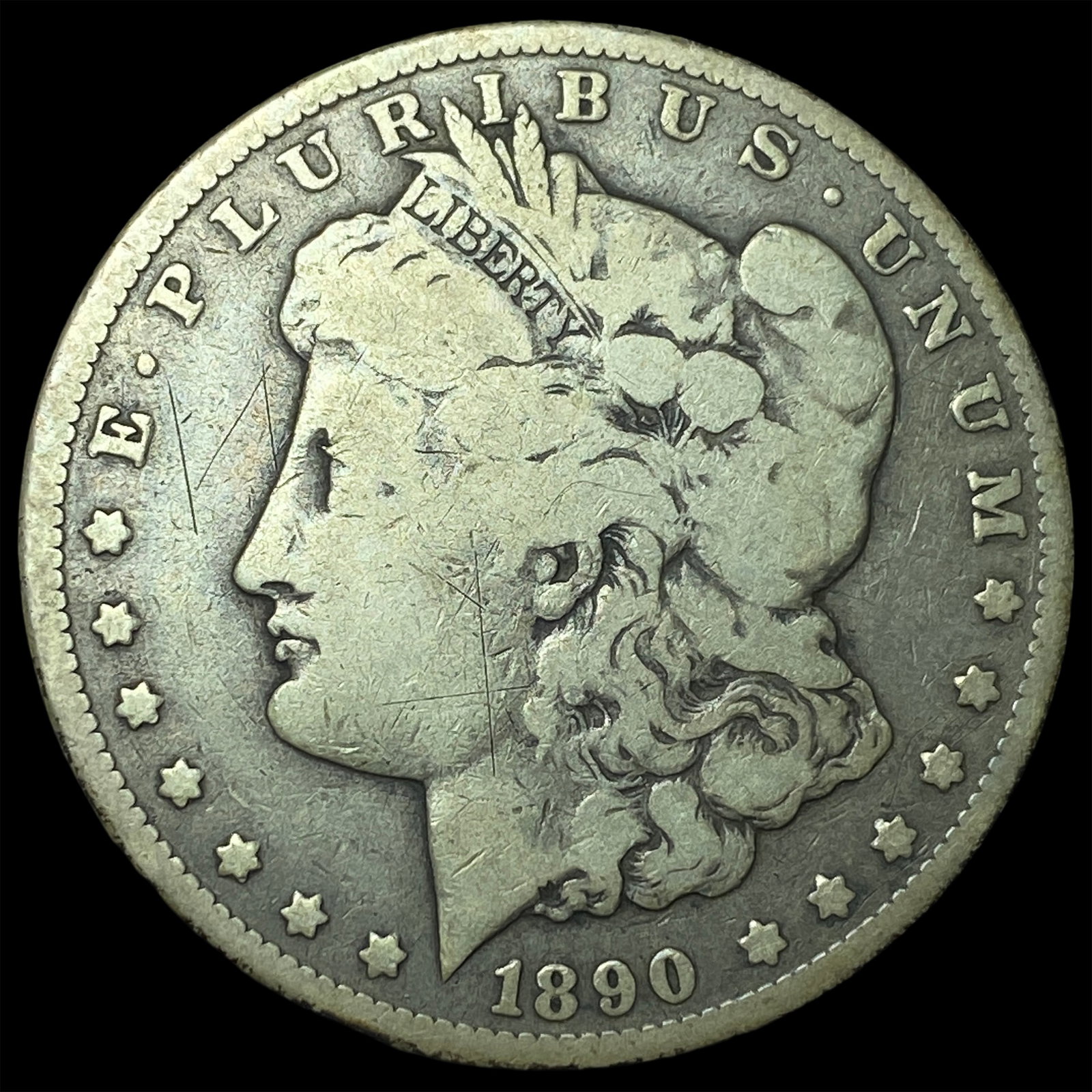 1890-CC Silver Morgan Dollar LIGHTLY CIRCULATED: 1890-CC Silver Morgan Dollar LIGHTLY CIRCULATED