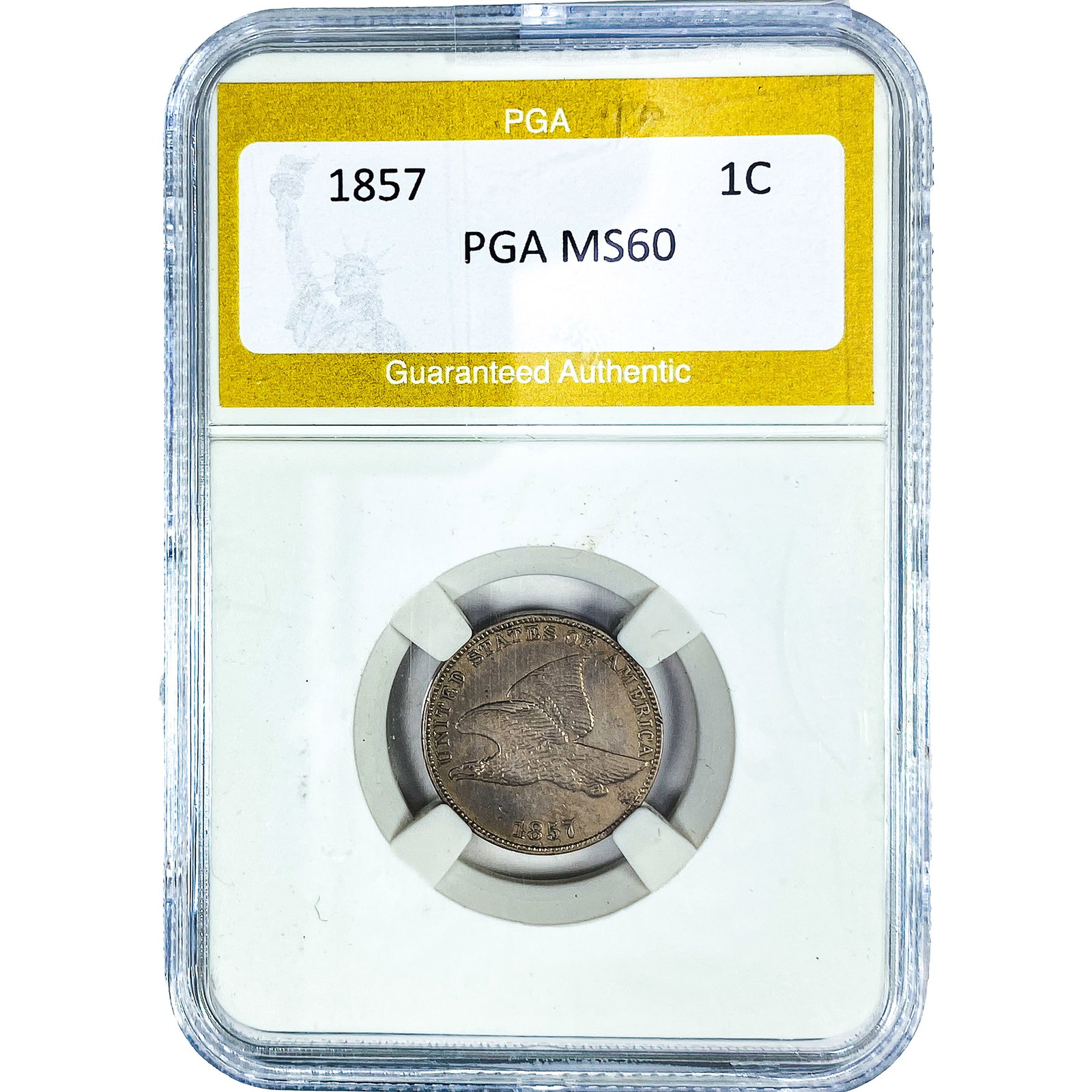 1857 Flying Eagle Cent PGA MS60: 1857 Flying Eagle Cent PGA MS60