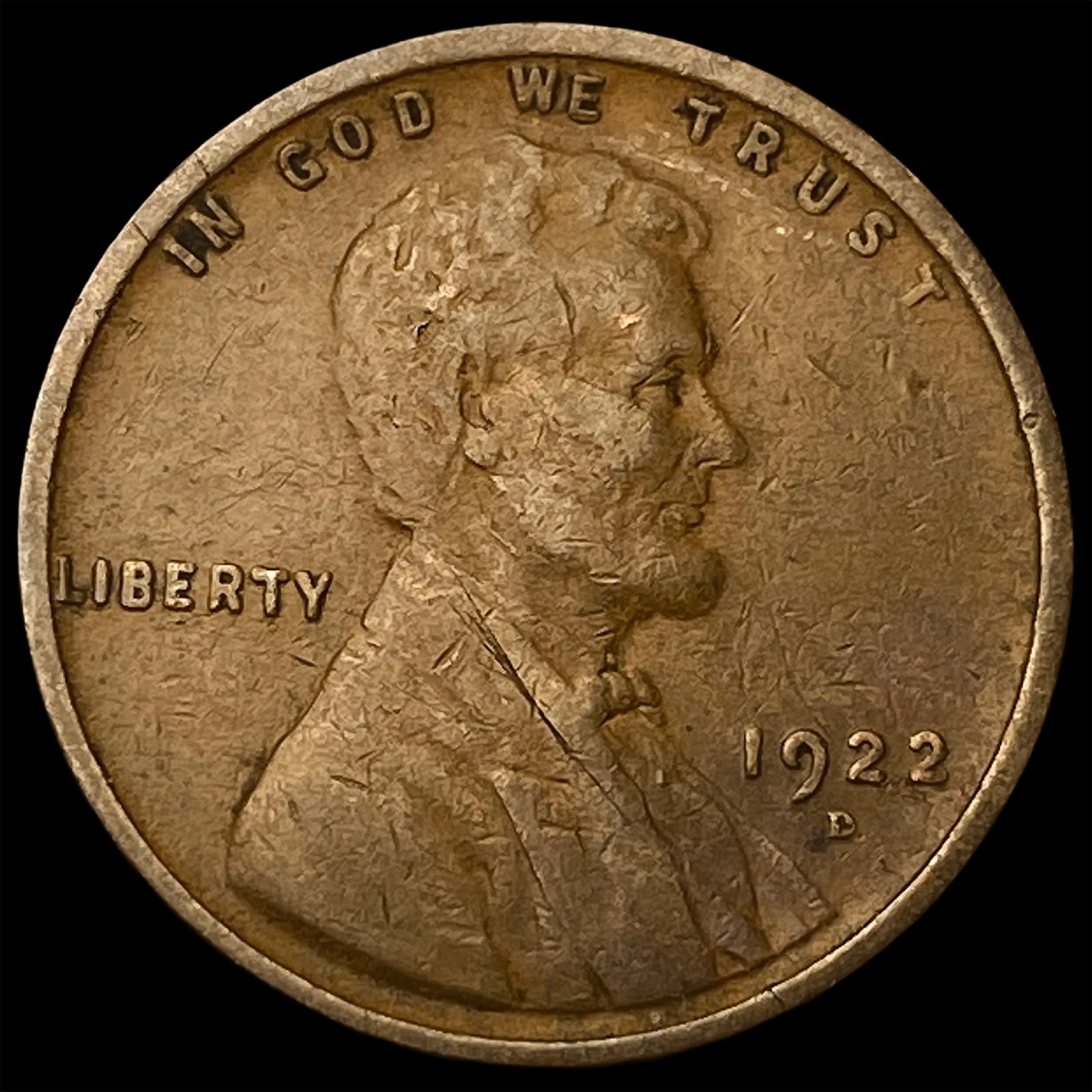 1922-D Lincoln Wheat Cent NEARLY UNCIRCULATED: 1922-D Lincoln Wheat Cent NEARLY UNCIRCULATED