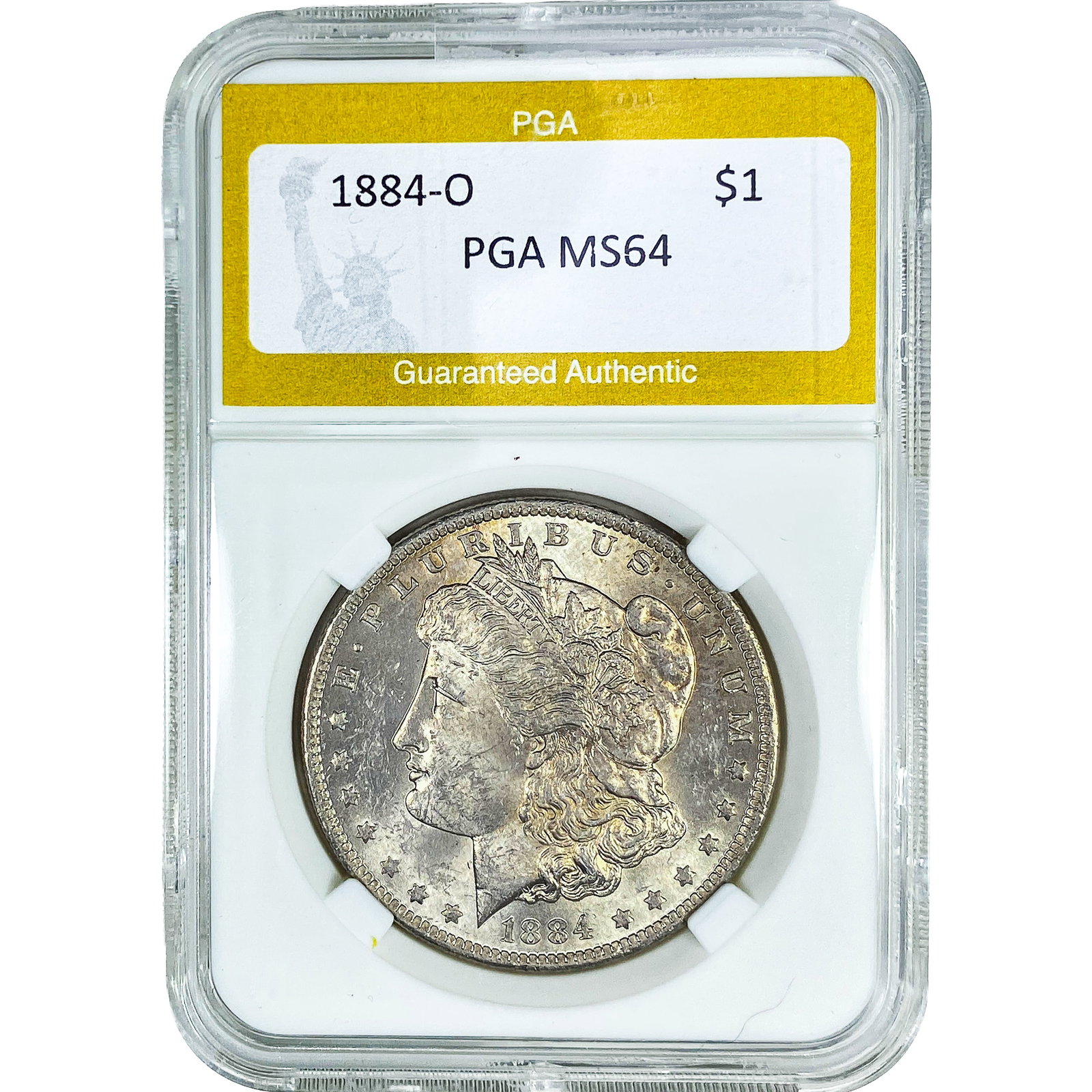 1884-O Morgan Silver Dollar PGA MS64: 1884-O Morgan Silver Dollar PGA MS64