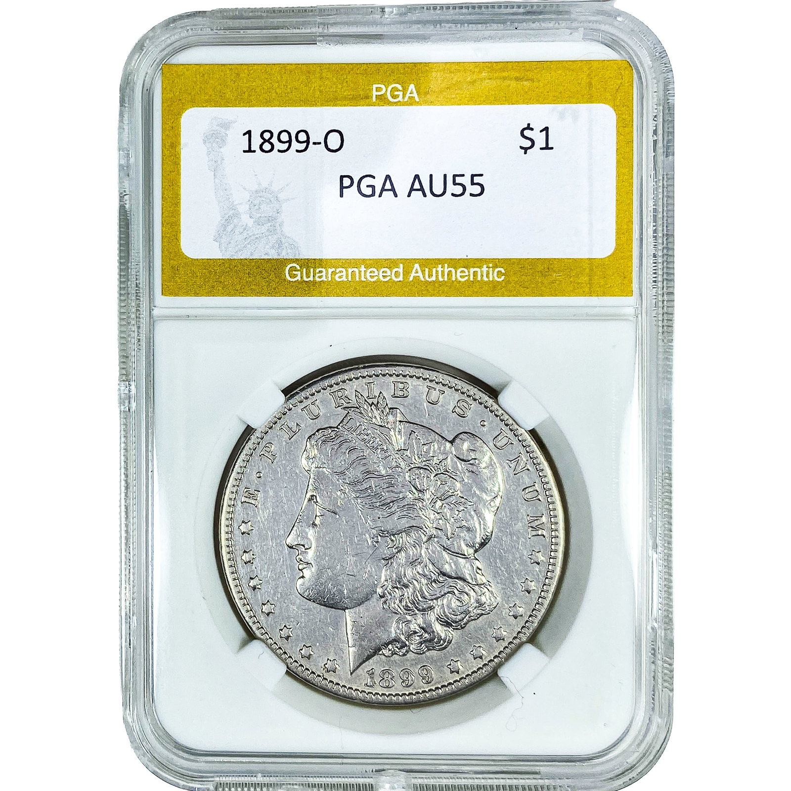 1899-O Morgan Silver Dollar PGA AU55: 1899-O Morgan Silver Dollar PGA AU55