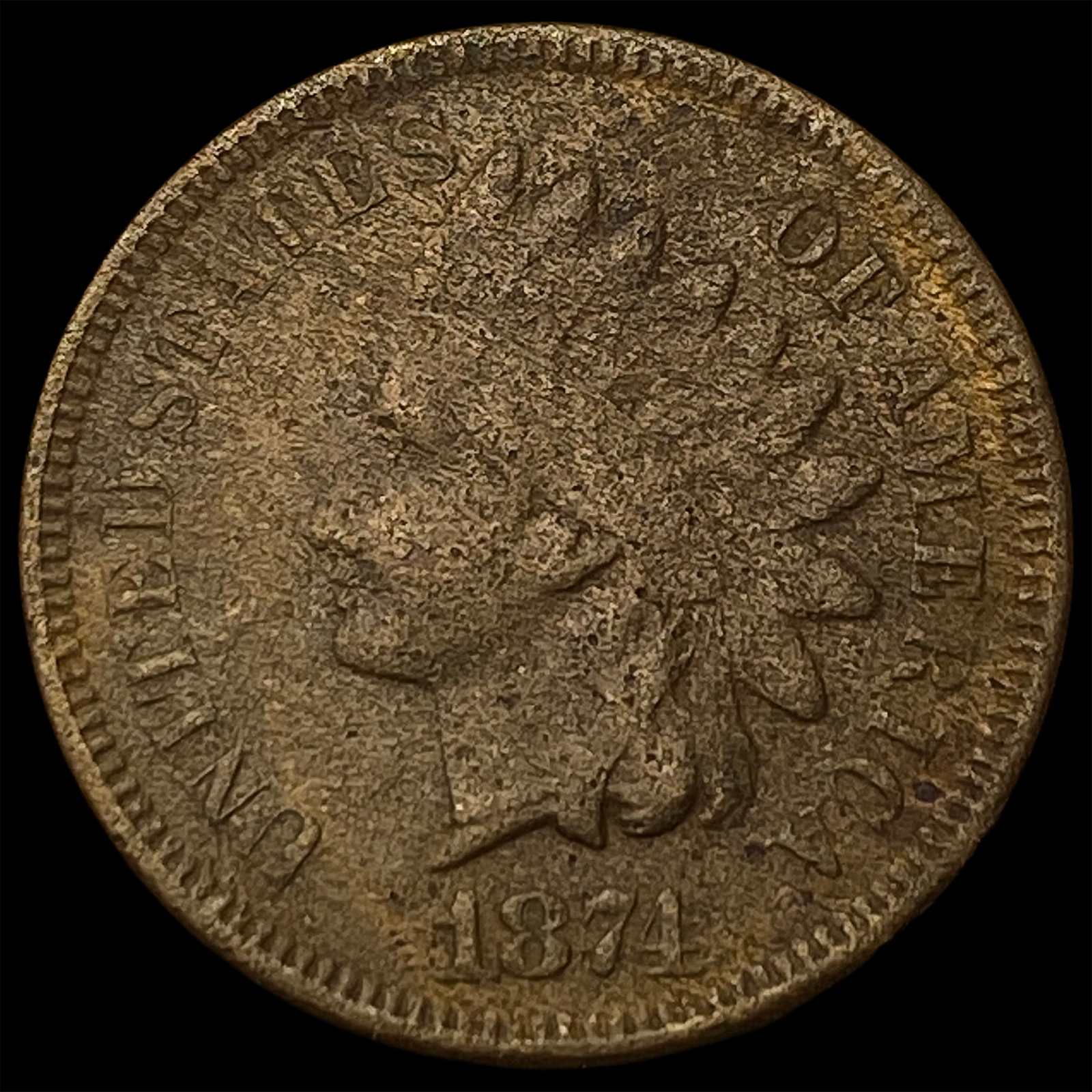 1874 Indian Head Cent HIGH GRADE: 1874 Indian Head Cent HIGH GRADE