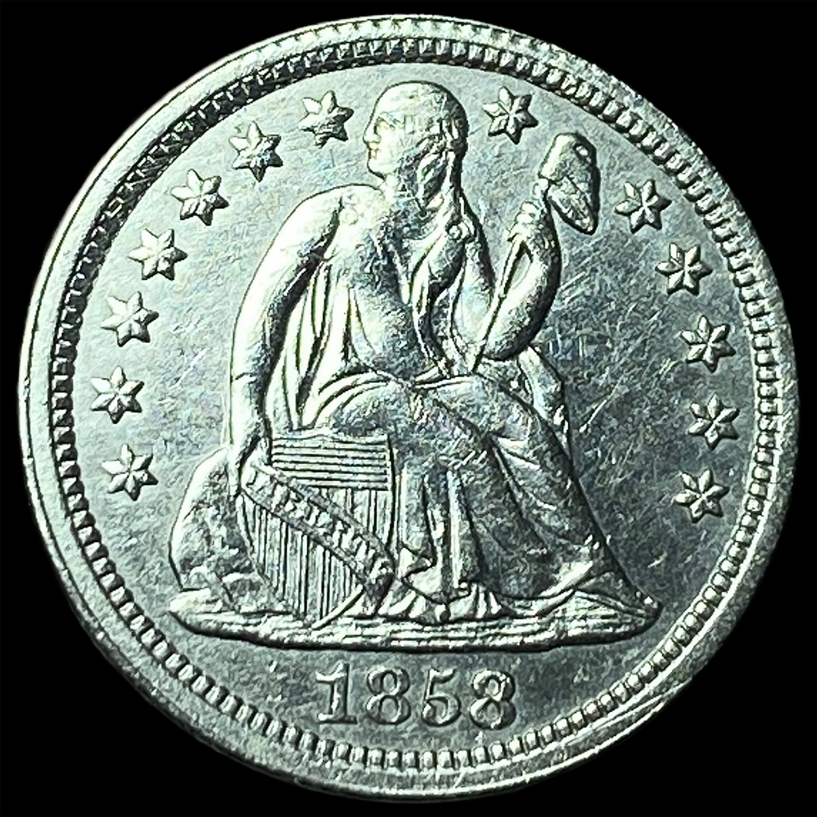 1858 Seated Liberty Dime UNCIRCULATED: 1858 Seated Liberty Dime UNCIRCULATED