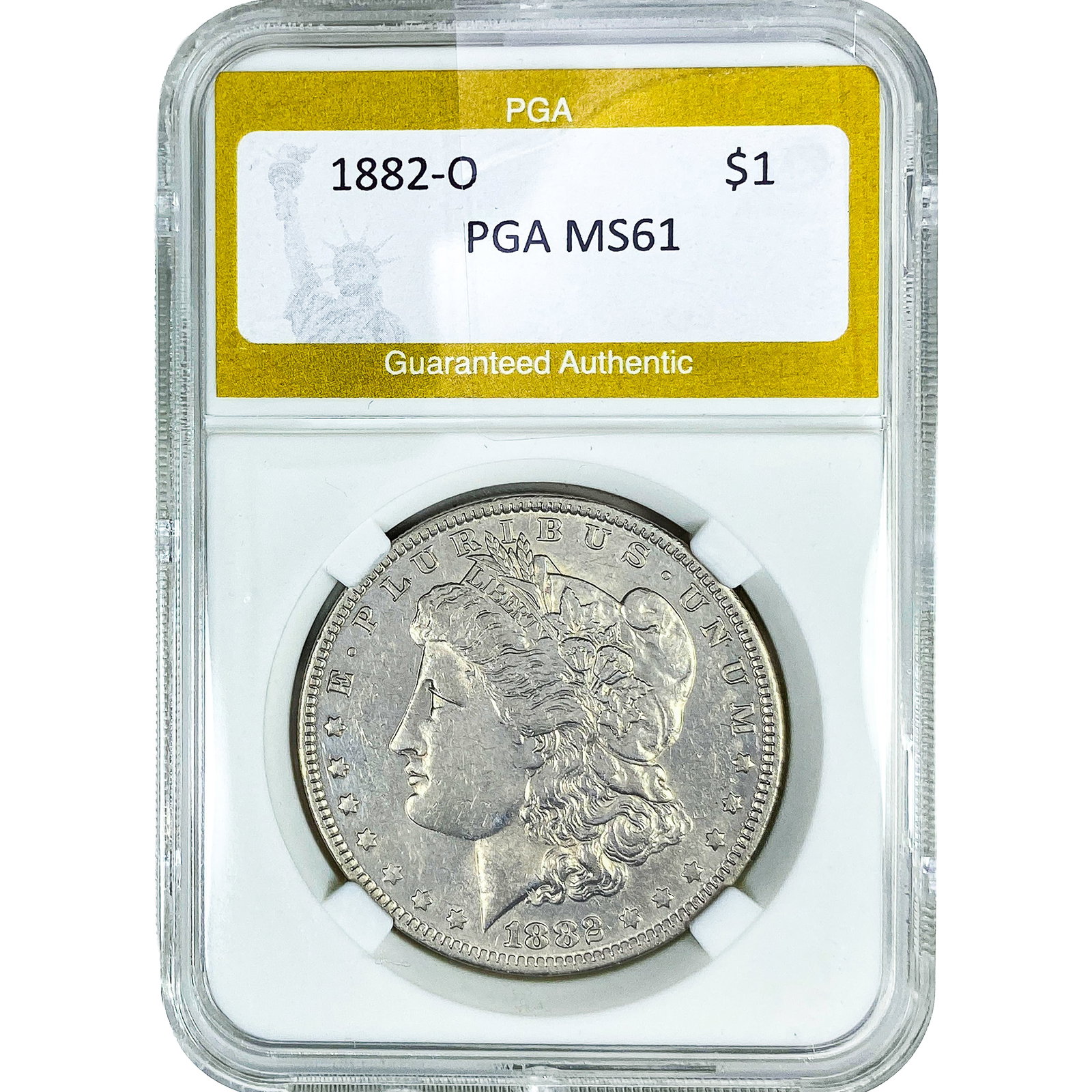 1882-O Morgan Silver Dollar PGA MS61: 1882-O Morgan Silver Dollar PGA MS61