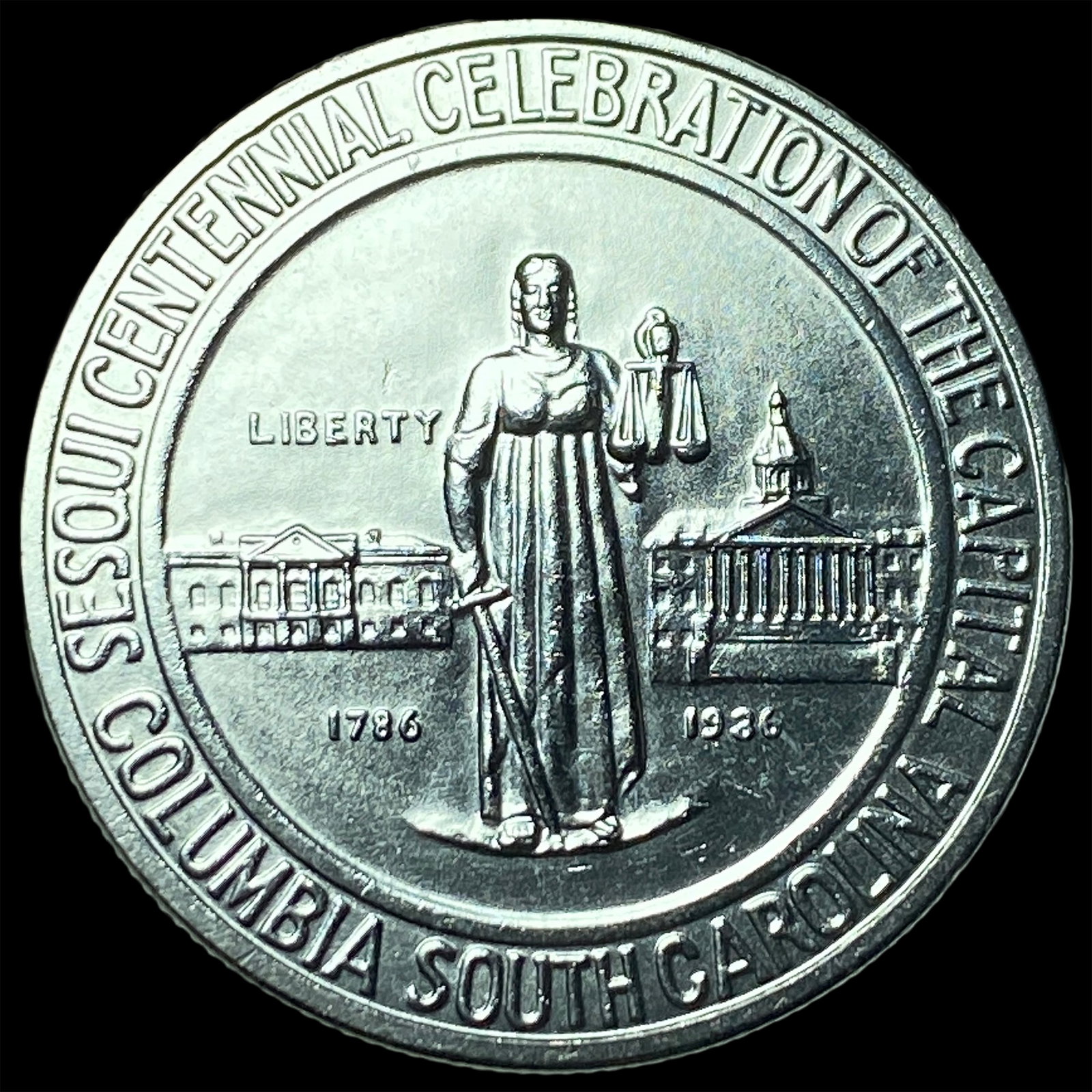 1936 Silver Columbia Sesquicentennial Half Dollar CHOICE BU (1 of 2)