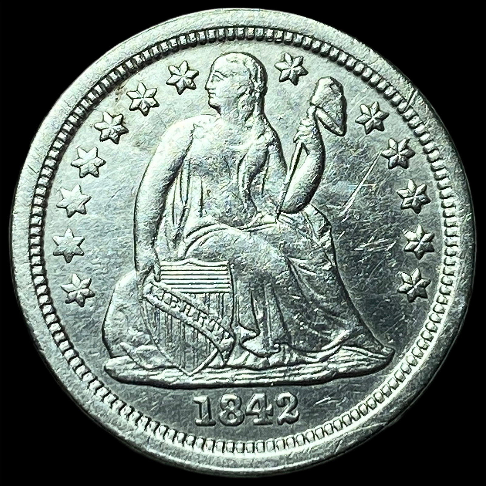 1842-O Silver Seated Liberty Dime UNCIRCULATED (1 of 2)