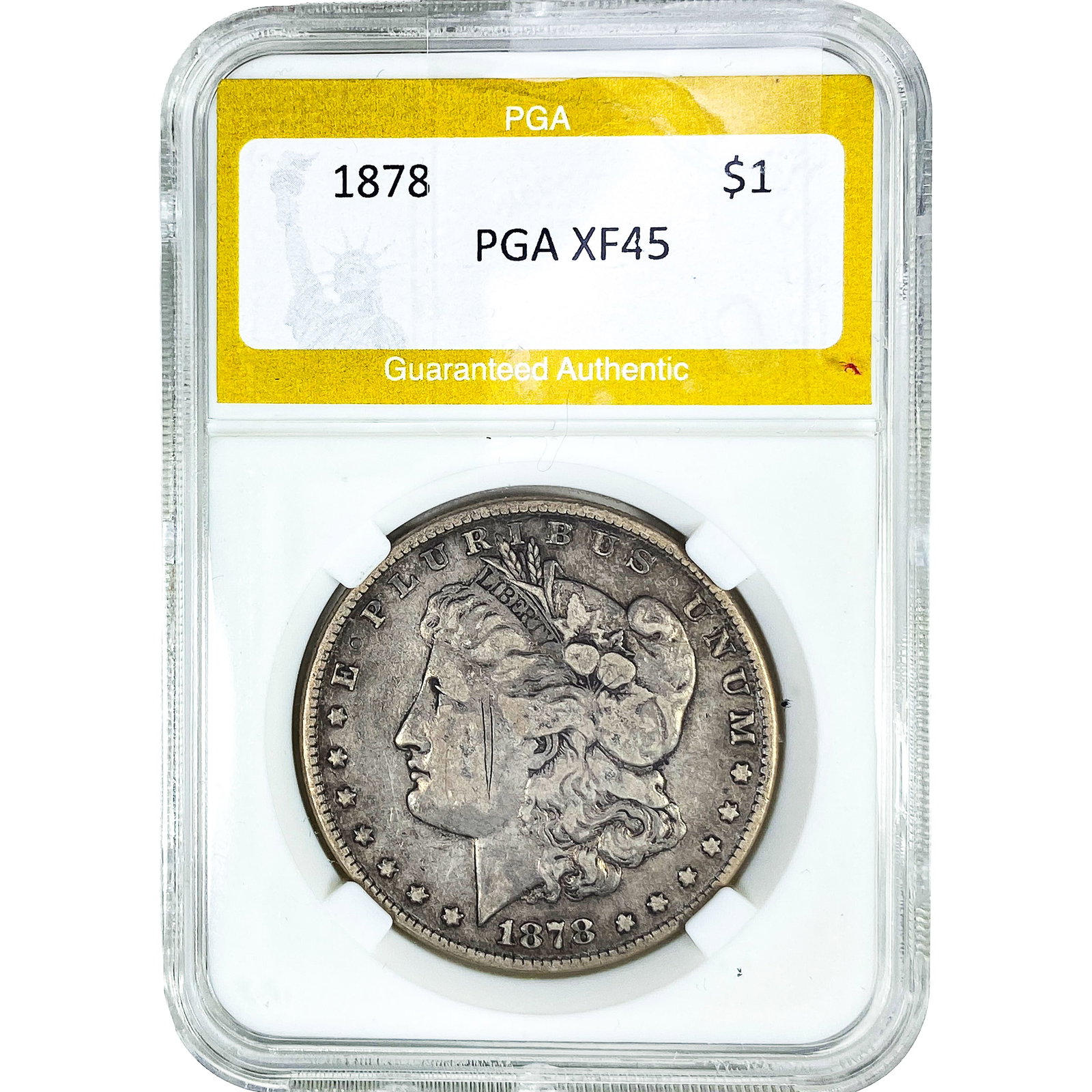 1878 Morgan Silver Dollar PGA XF45: 1878 Morgan Silver Dollar PGA XF45