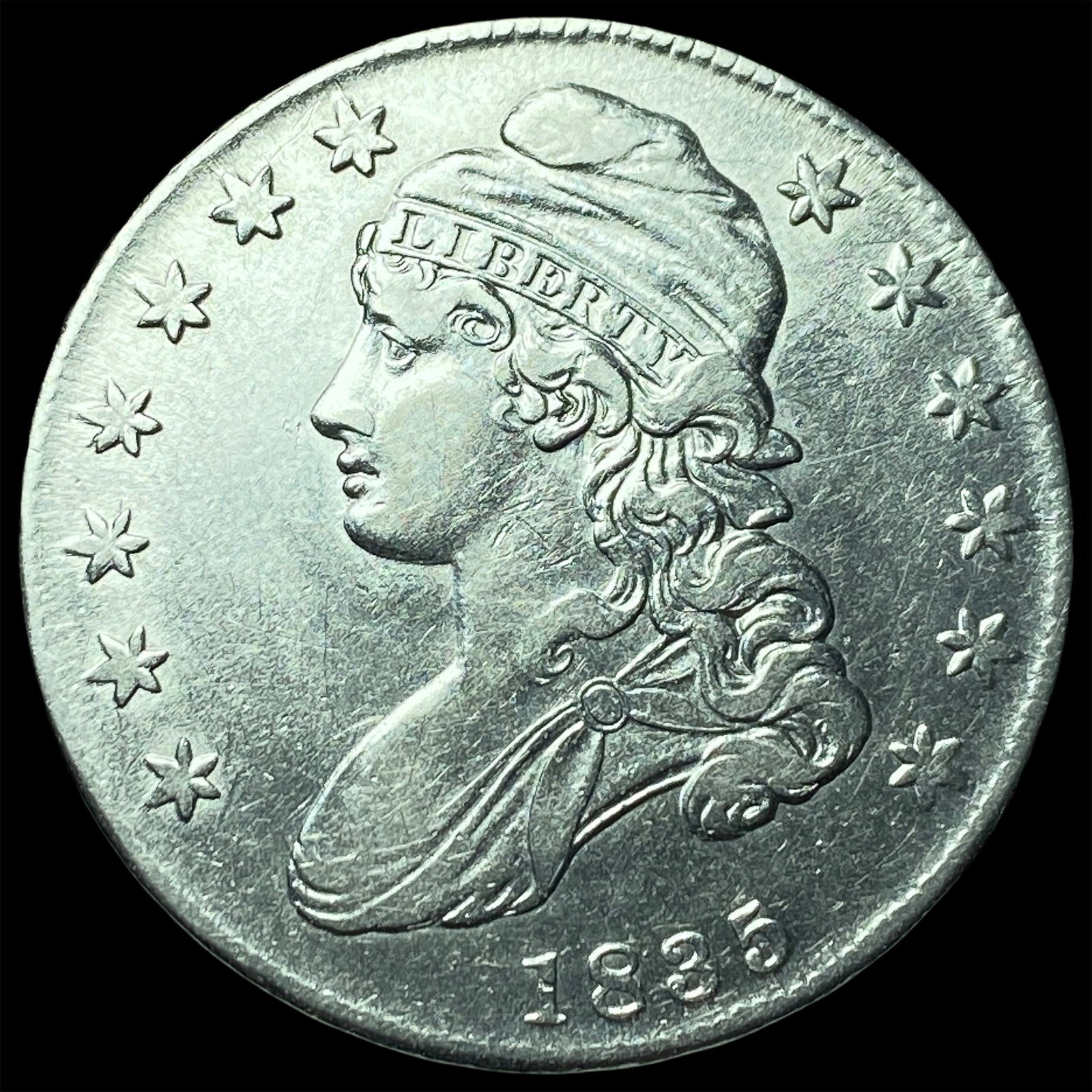 1835 Capped Bust Half Dollar CHOICE AU: 1835 Capped Bust Half Dollar CHOICE AU