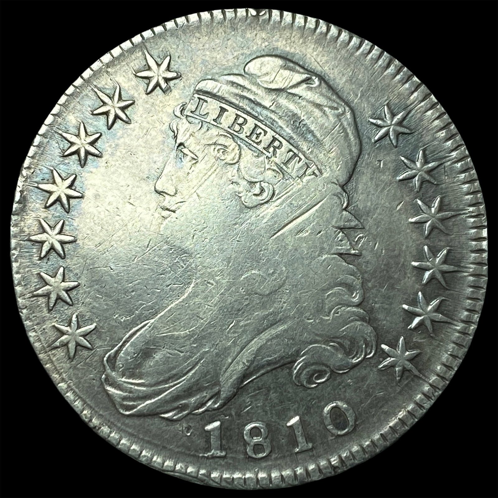 1810 Capped Bust Half Dollar NEARLY UNCIRCULATED: 1810 Capped Bust Half Dollar NEARLY UNCIRCULATED