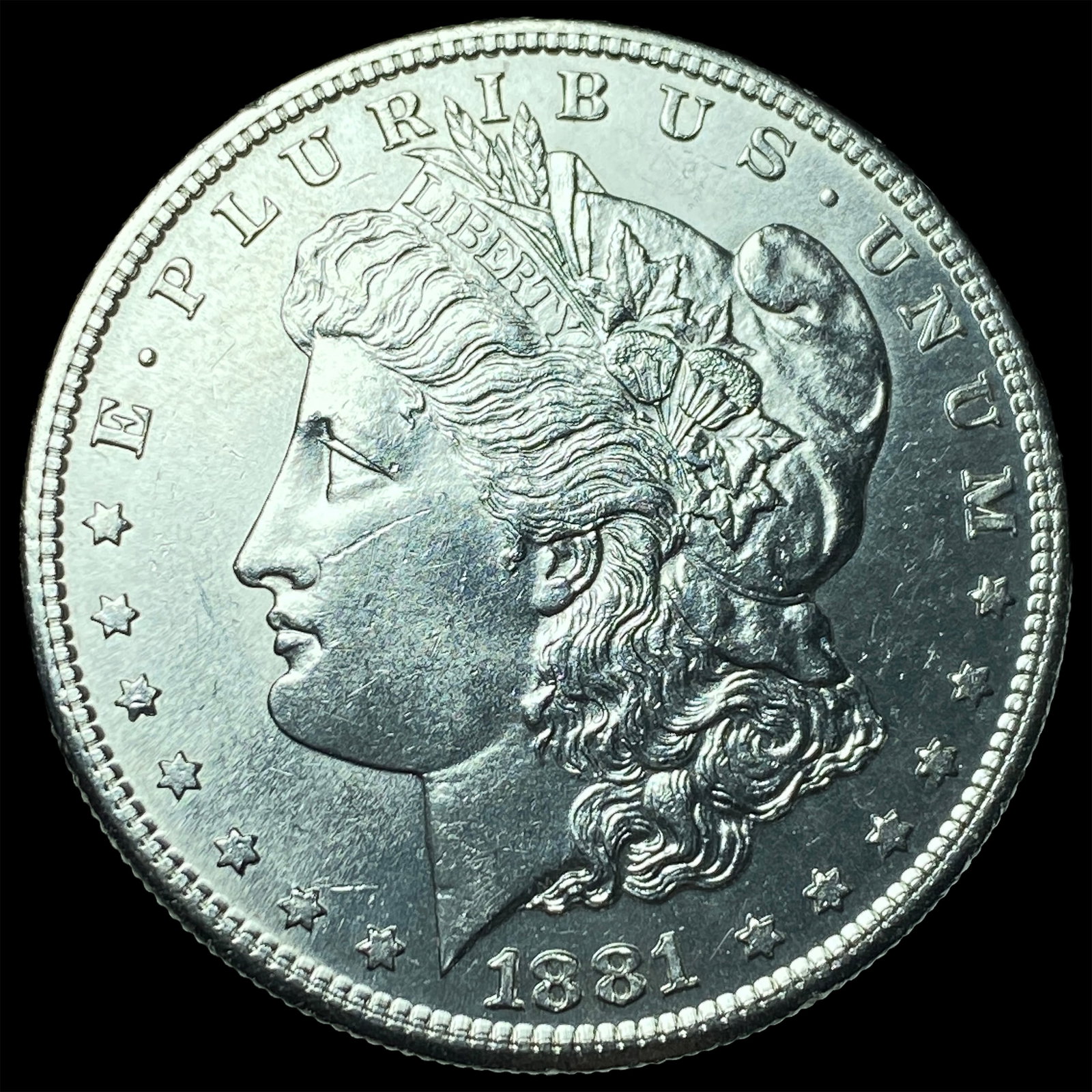 1881-S Silver Morgan Dollar GEM BU: 1881-S Silver Morgan Dollar GEM BU