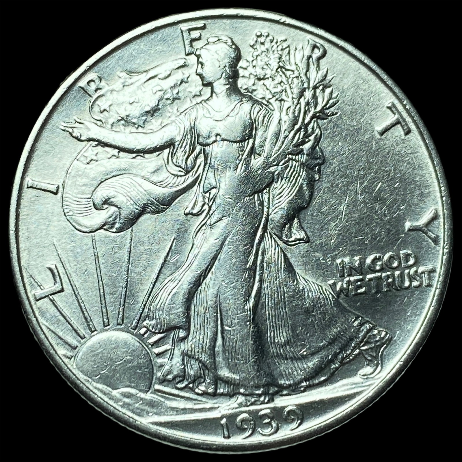 1939-D Silver Walking Liberty Half Dollar UNCIRCULATED: 1939-D Silver Walking Liberty Half Dollar UNCIRCULATED