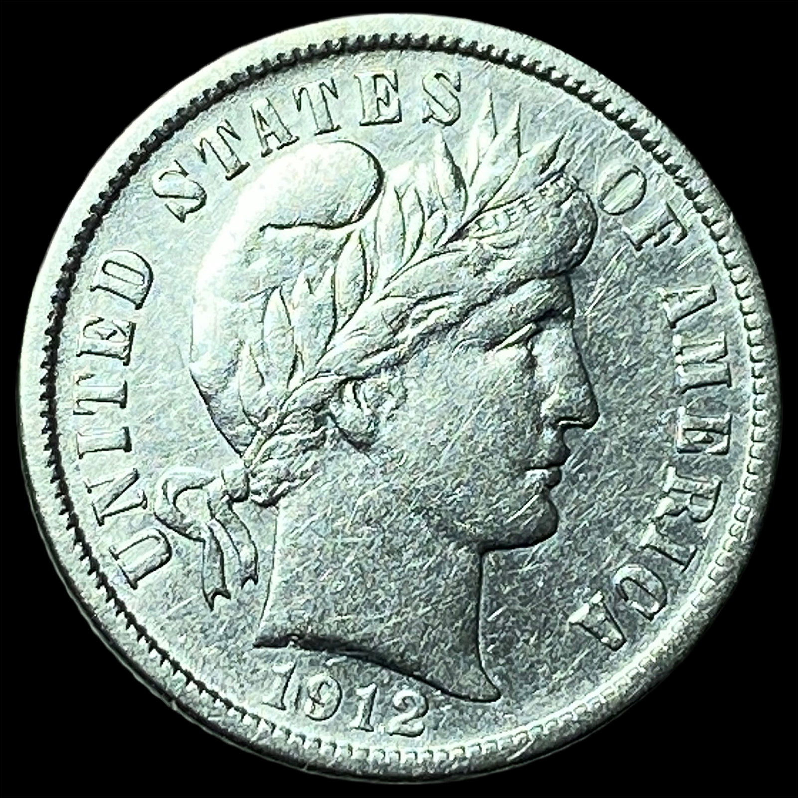 1912-D Silver Barber Dime CLOSELY UNCIRCULATED: 1912-D Silver Barber Dime CLOSELY UNCIRCULATED
